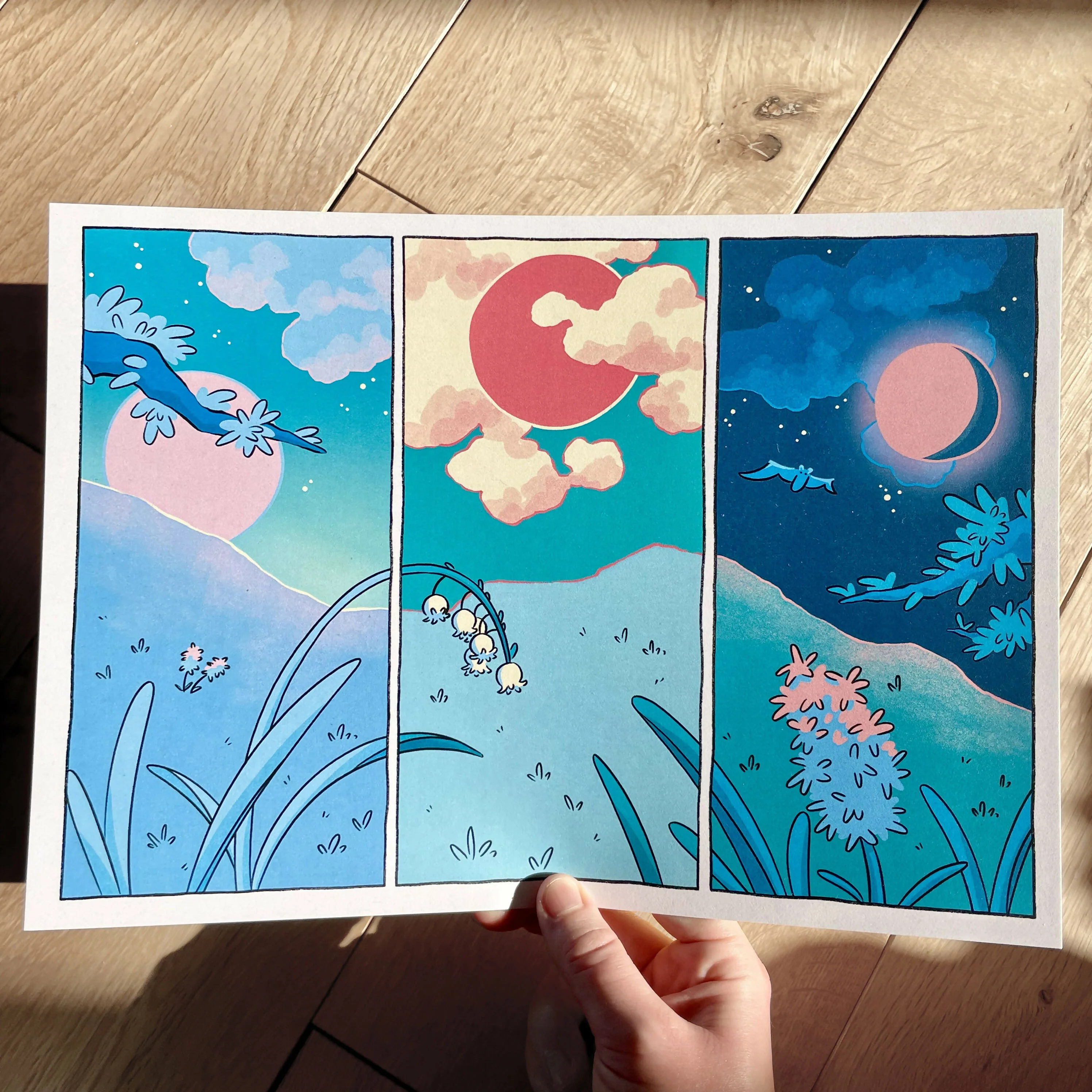 Morning, Noon, Night A4 print