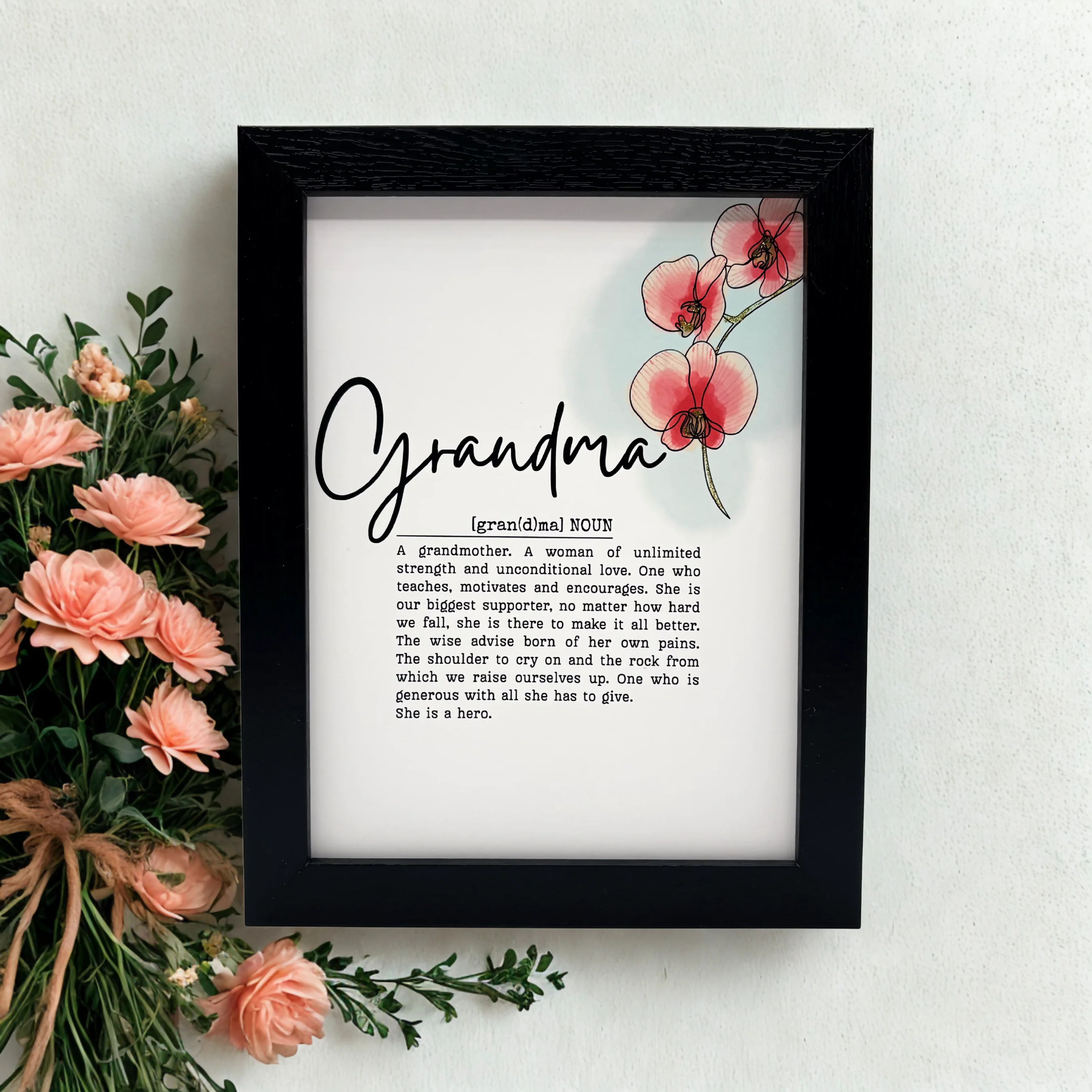 Mothers Day Definition Framed Print - Grandma - Image 3