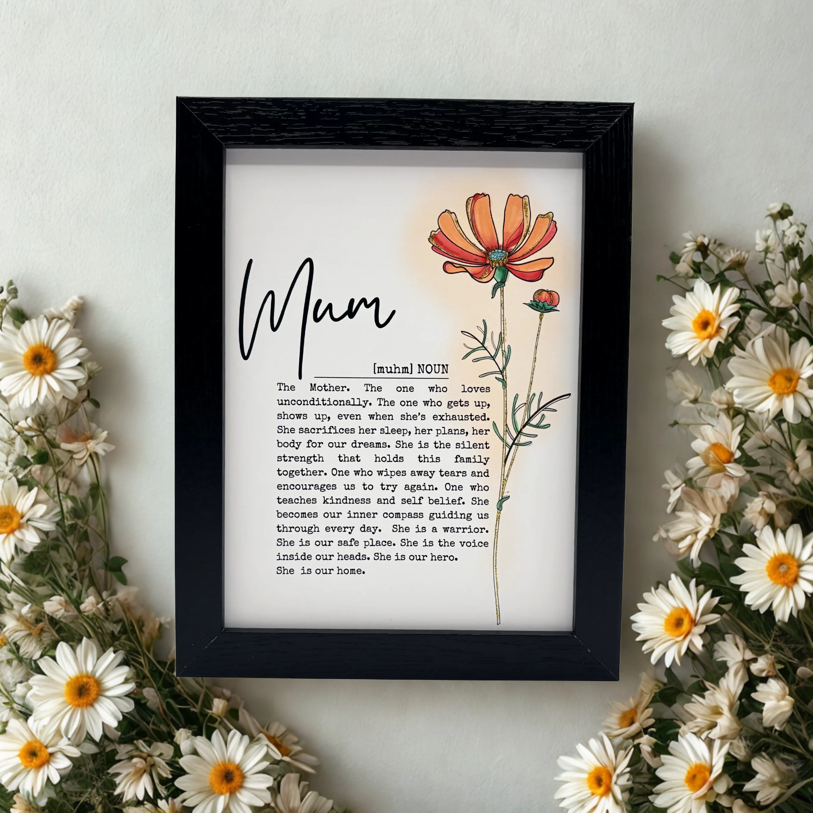 Mothers Day Definition Framed Print - Mum - Image 3