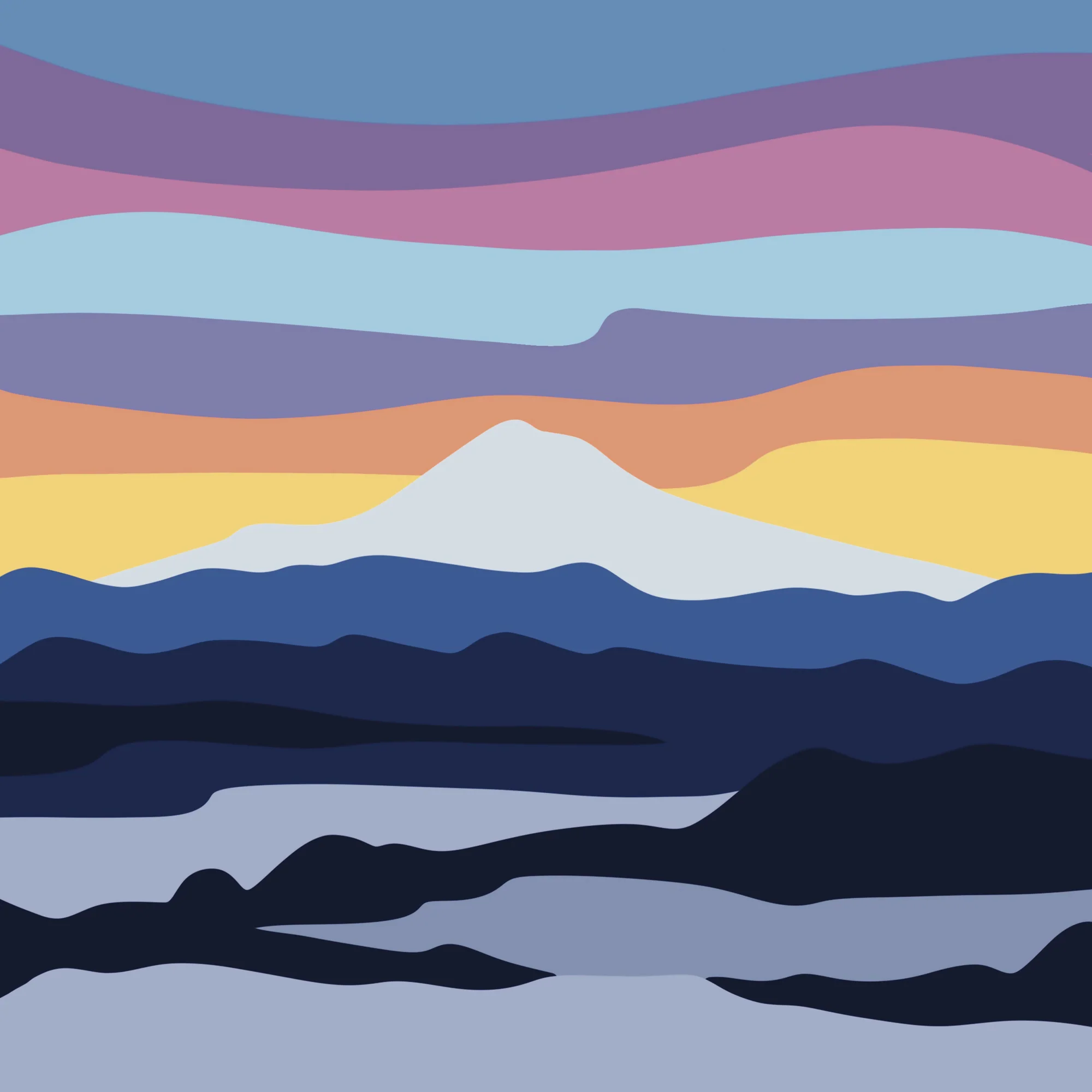 Mount Hood Inversion 8x8" Print - Image 3