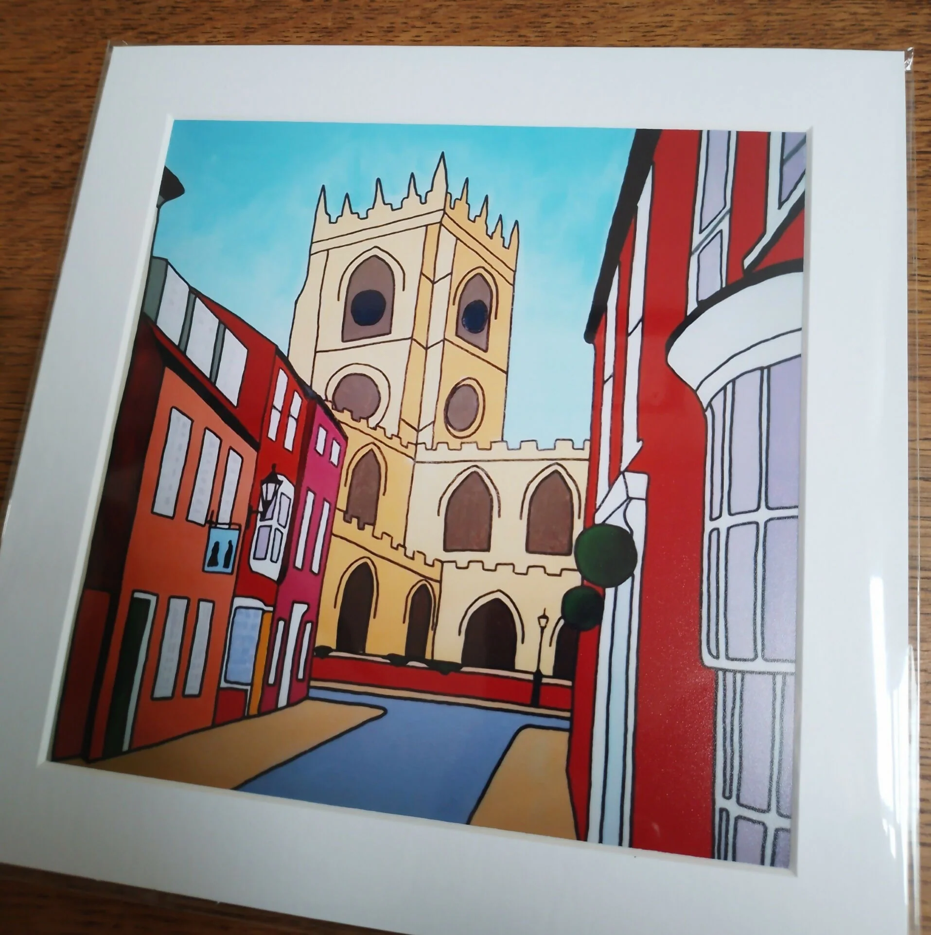 Mounted print "St. Mary's from Ladygate, Beverley" - Image 2