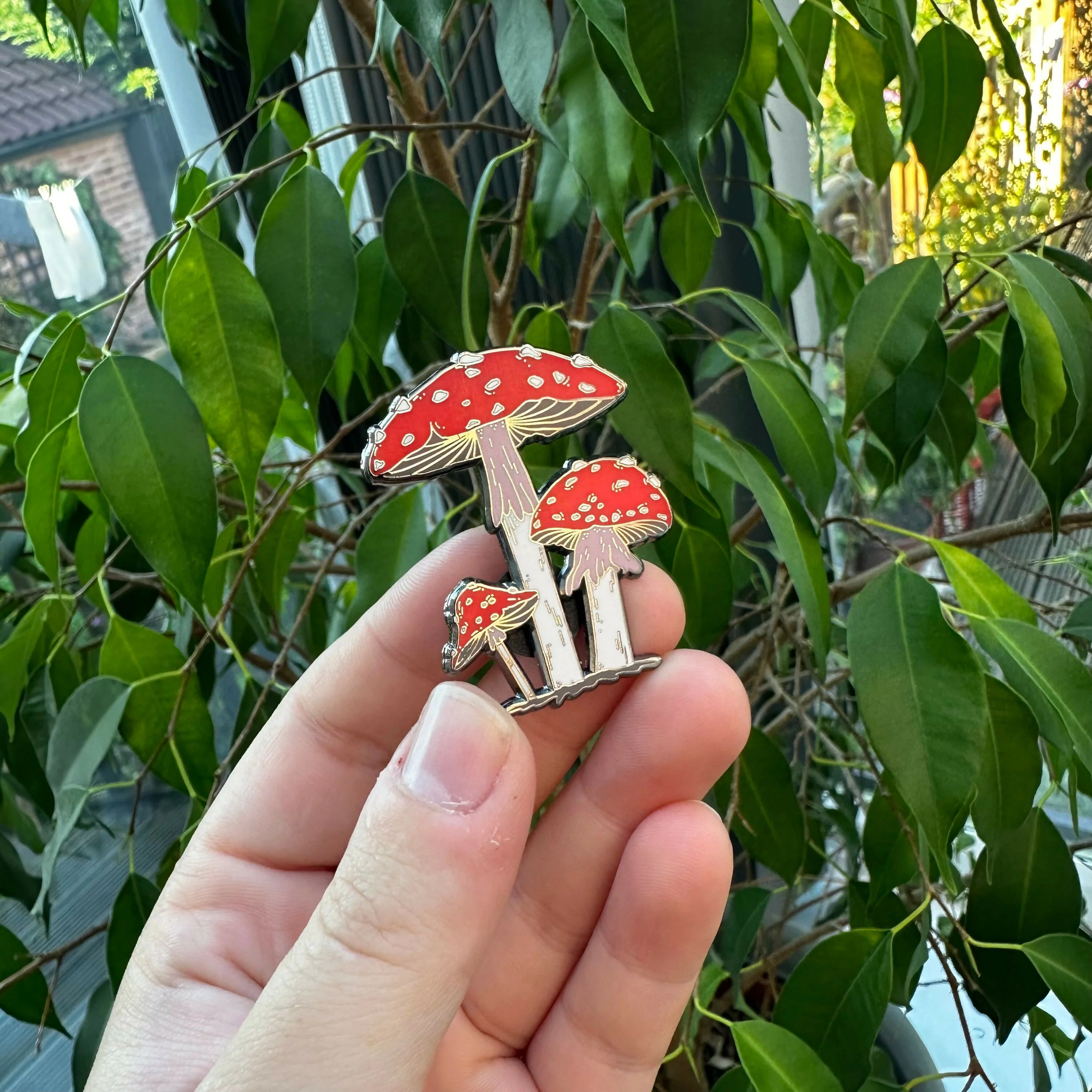 Mushroom Enamel Pin - Image 2