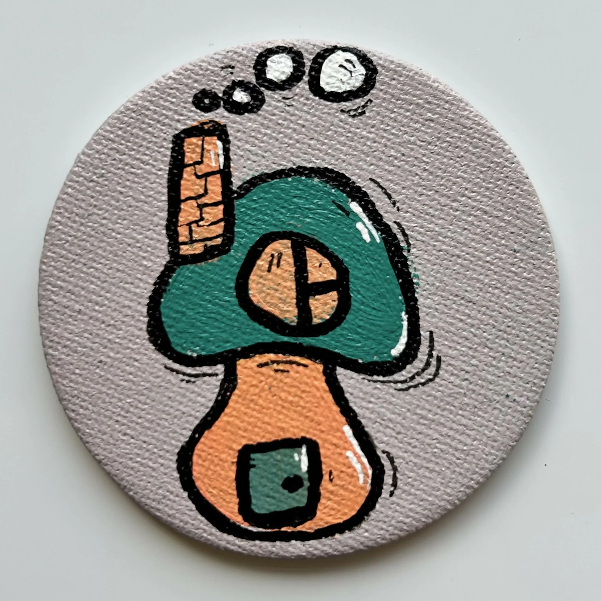 Mushroom House Magnets Original Artwork - Image 5