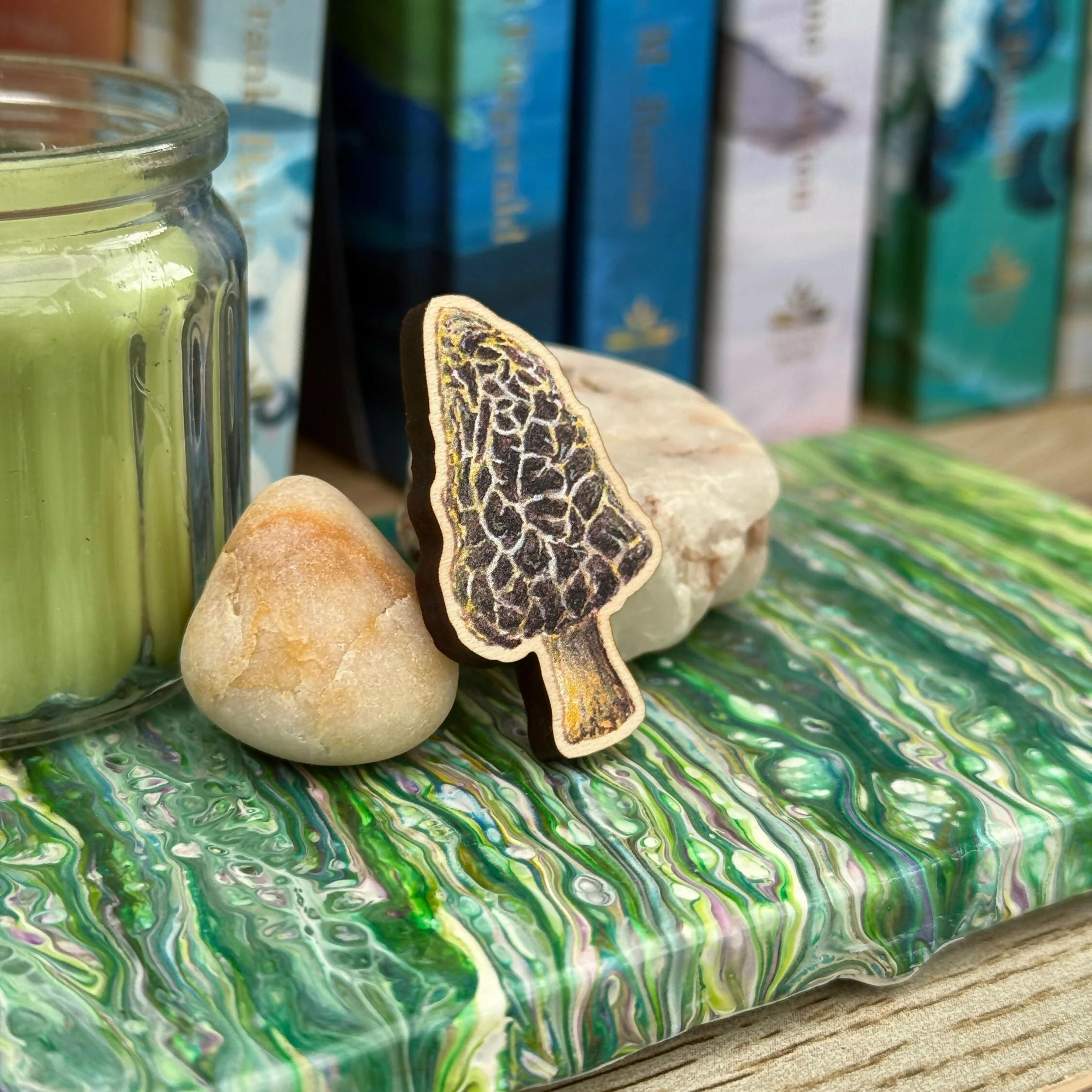 Mushroom - Morel - Wooden Pin - Image 2
