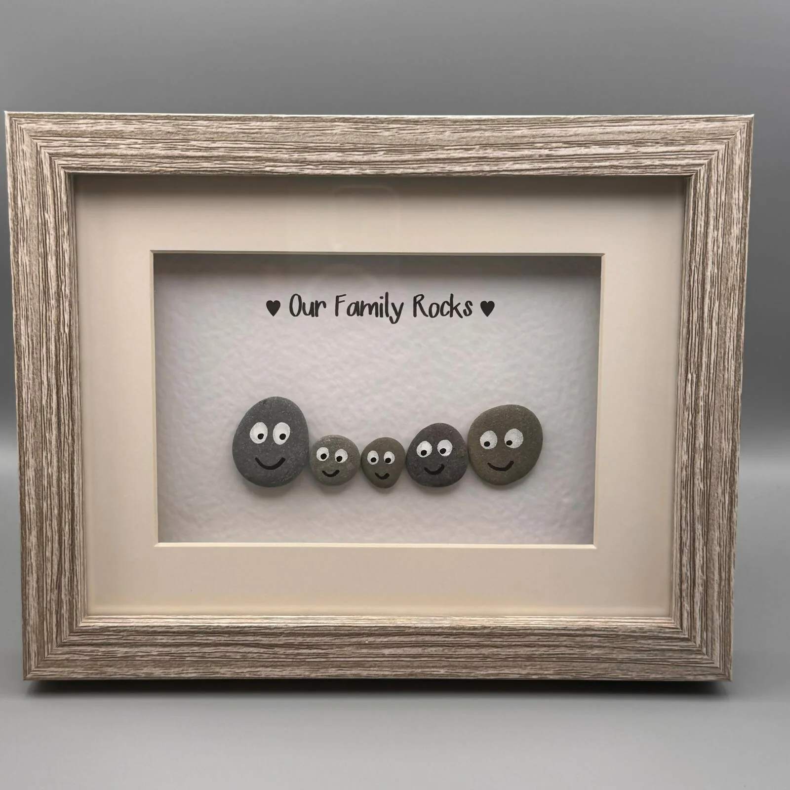 Our Family Rocks with Pebble Faces - Small - Image 3