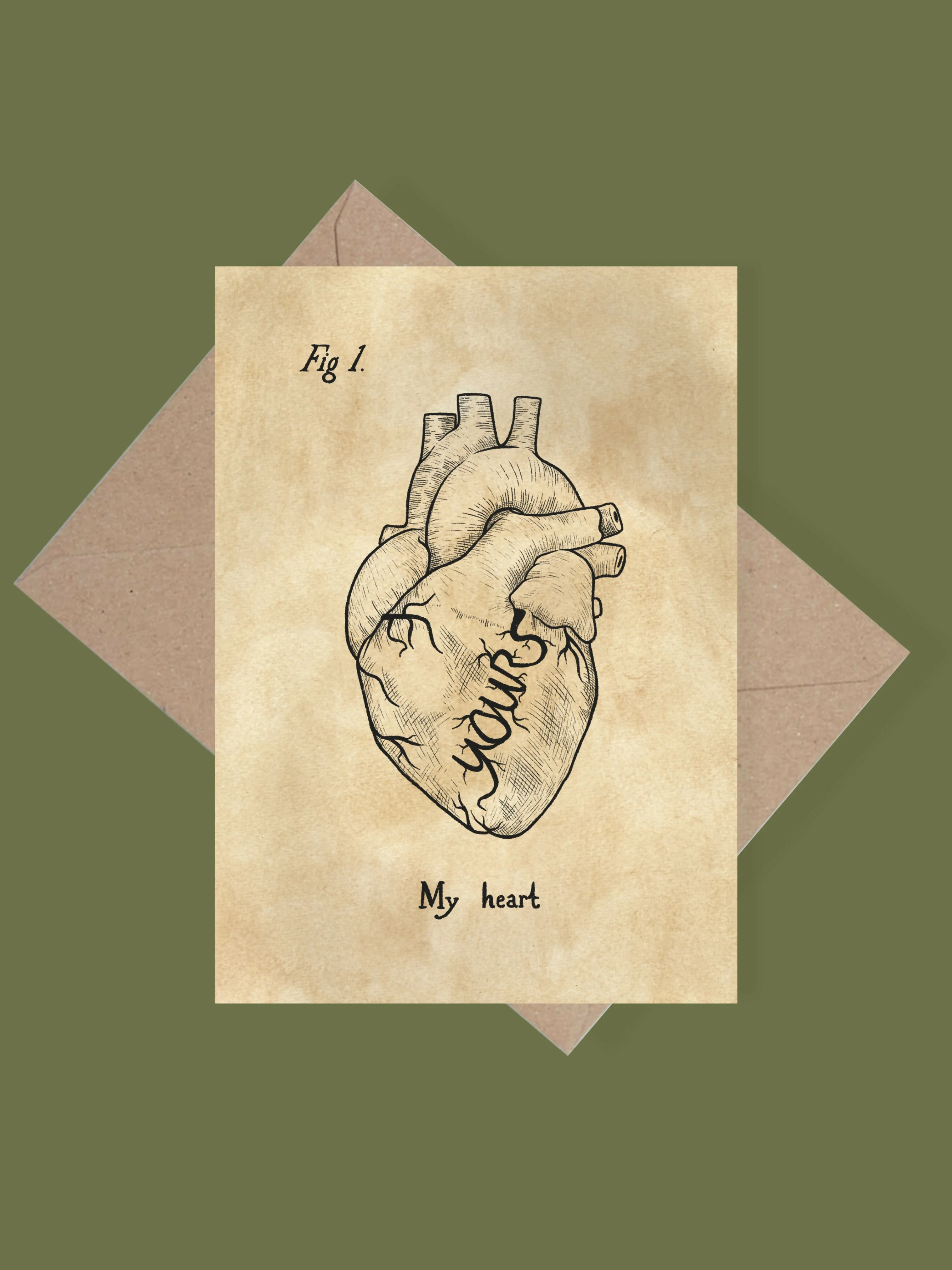 My Heart Anatomy Valentine's Greetings Card