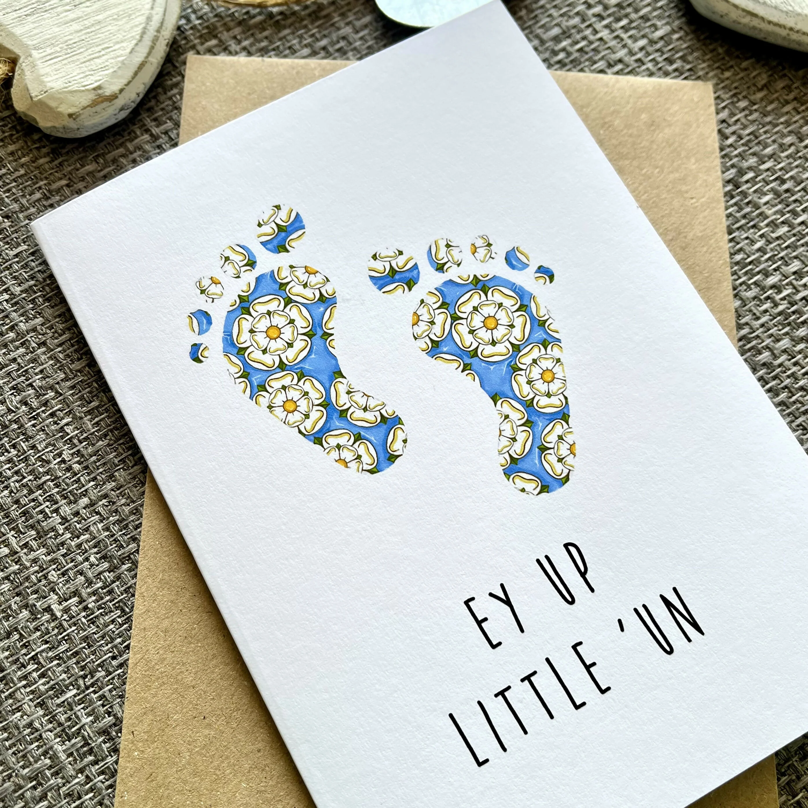 New Baby Yorkshire Footprints Card - Image 2