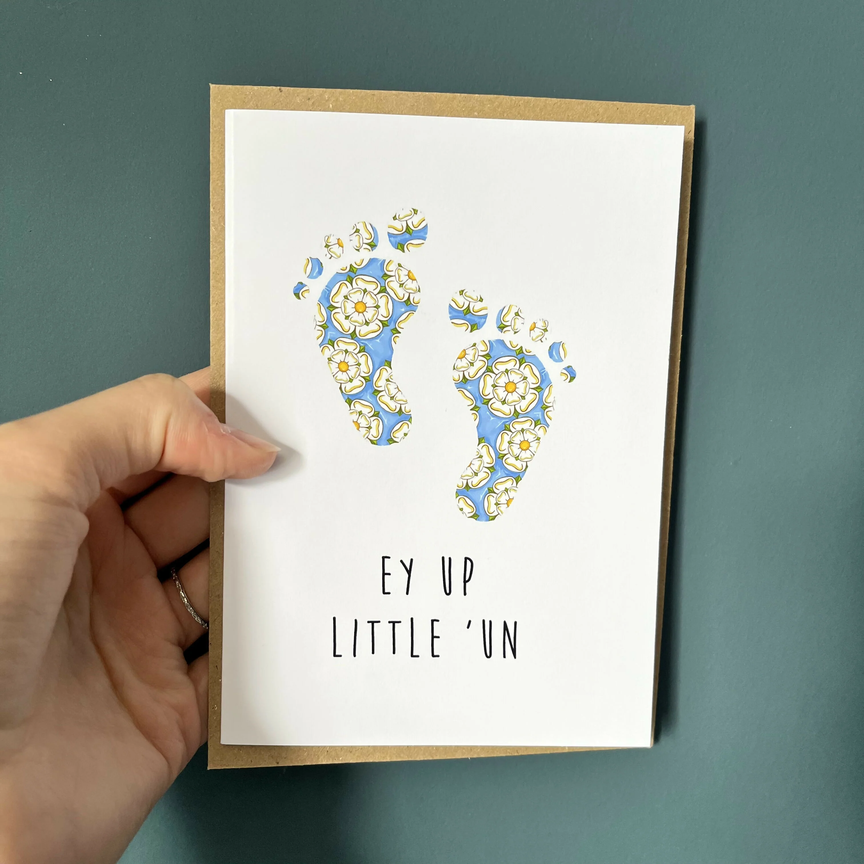 New Baby Yorkshire Footprints Card - Image 3