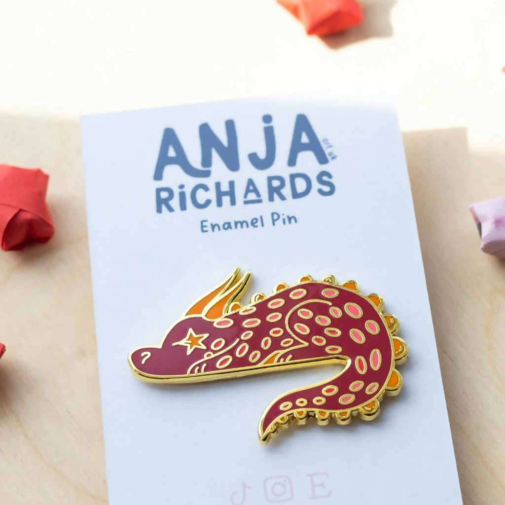 Nimbus the Dragon Enamel Pin - Image 2