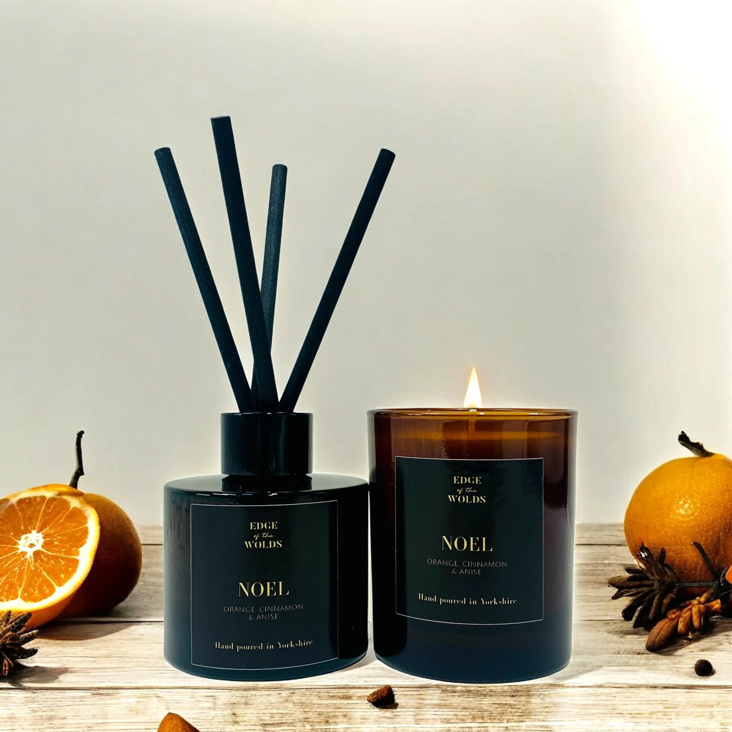 Noel Candle & Diffuser Gift Set - Orange, Cinnamon & Anise