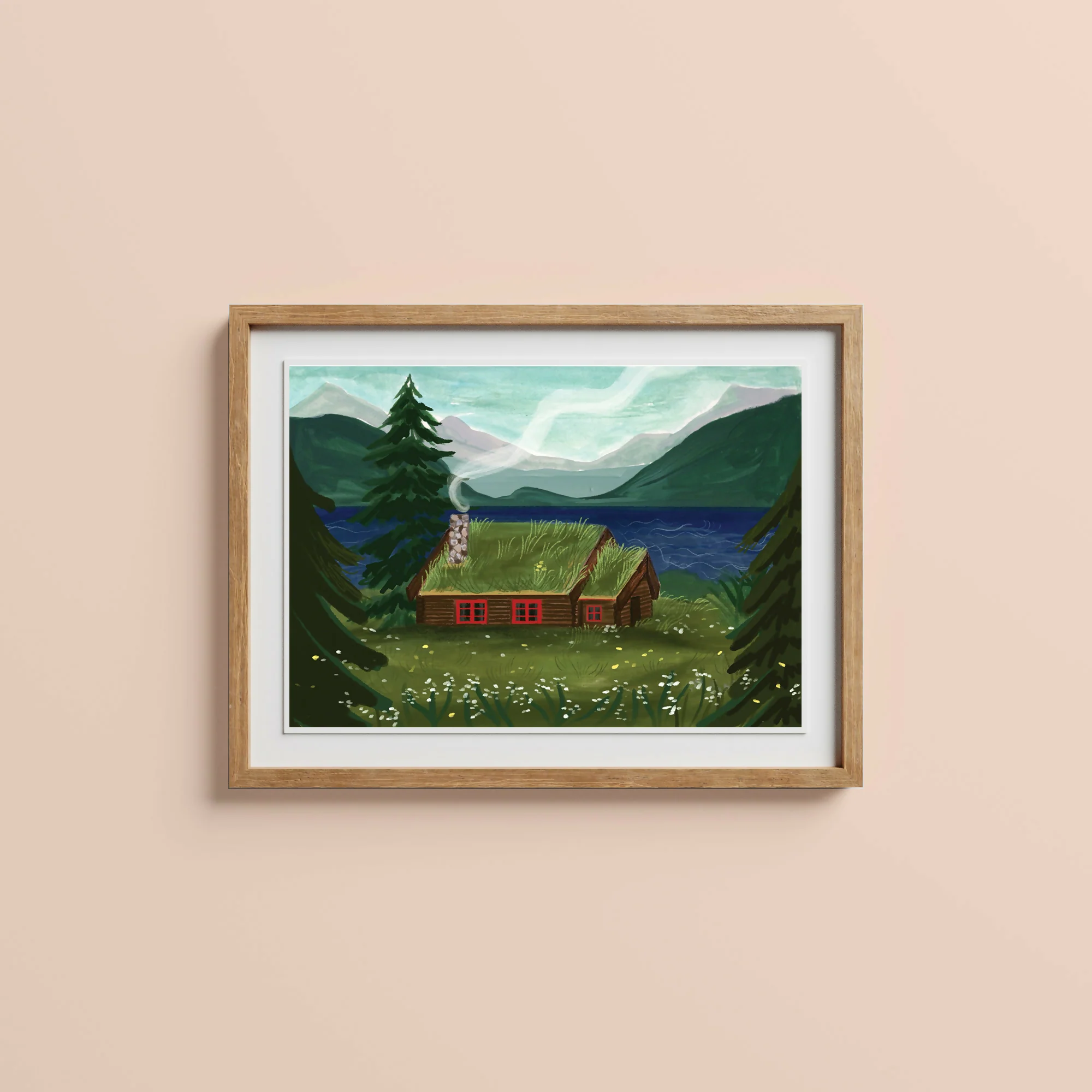 Norwegian Moss House Art Print