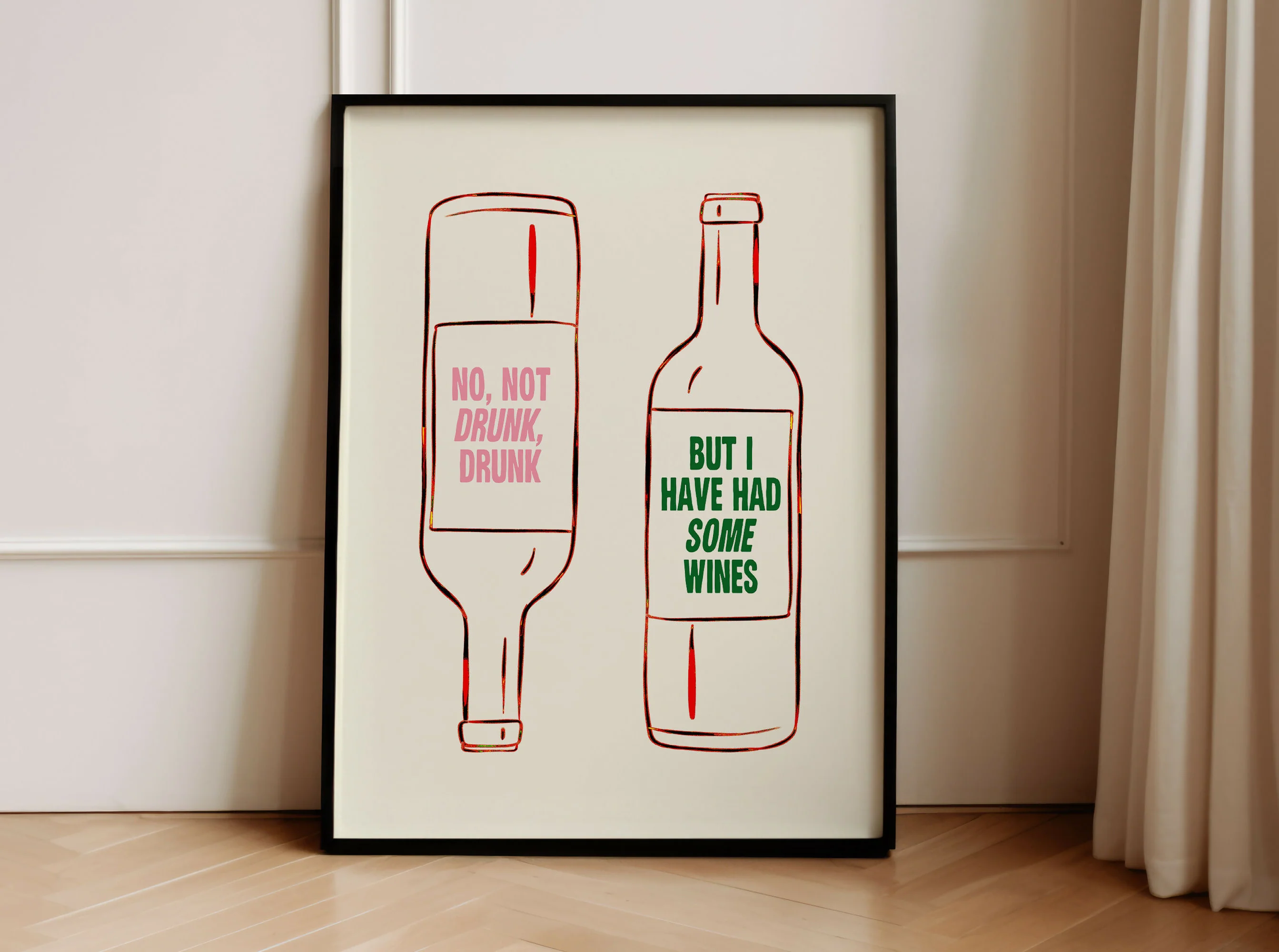 Not Drunk, Drunk Wine Print - Image 2