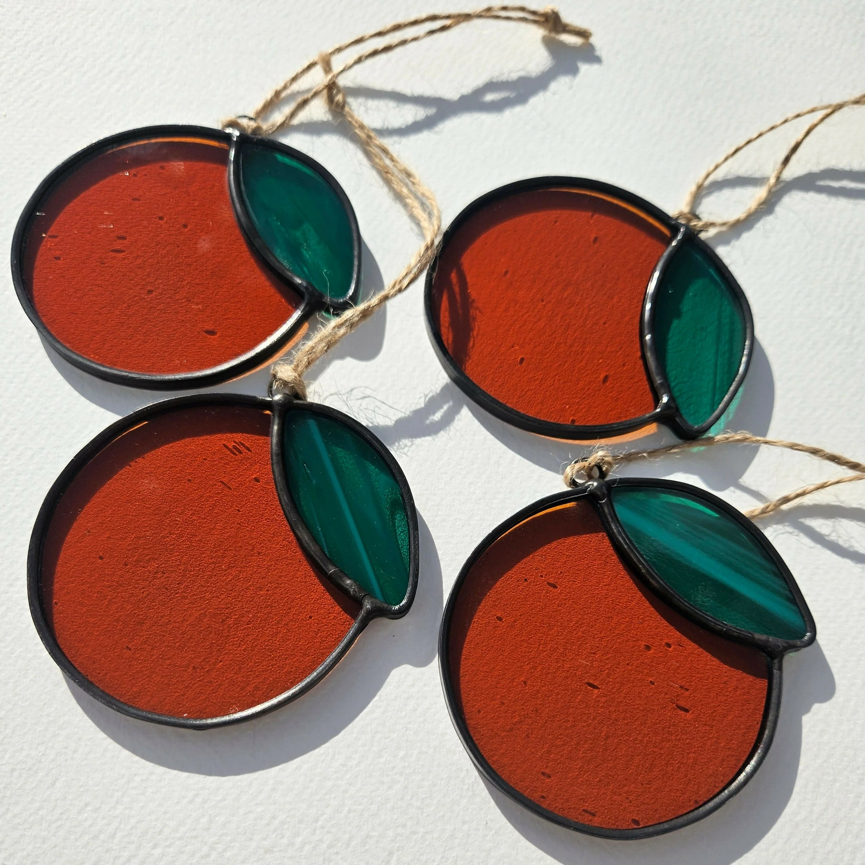 Orange Stained Glass Suncatcher - Image 3