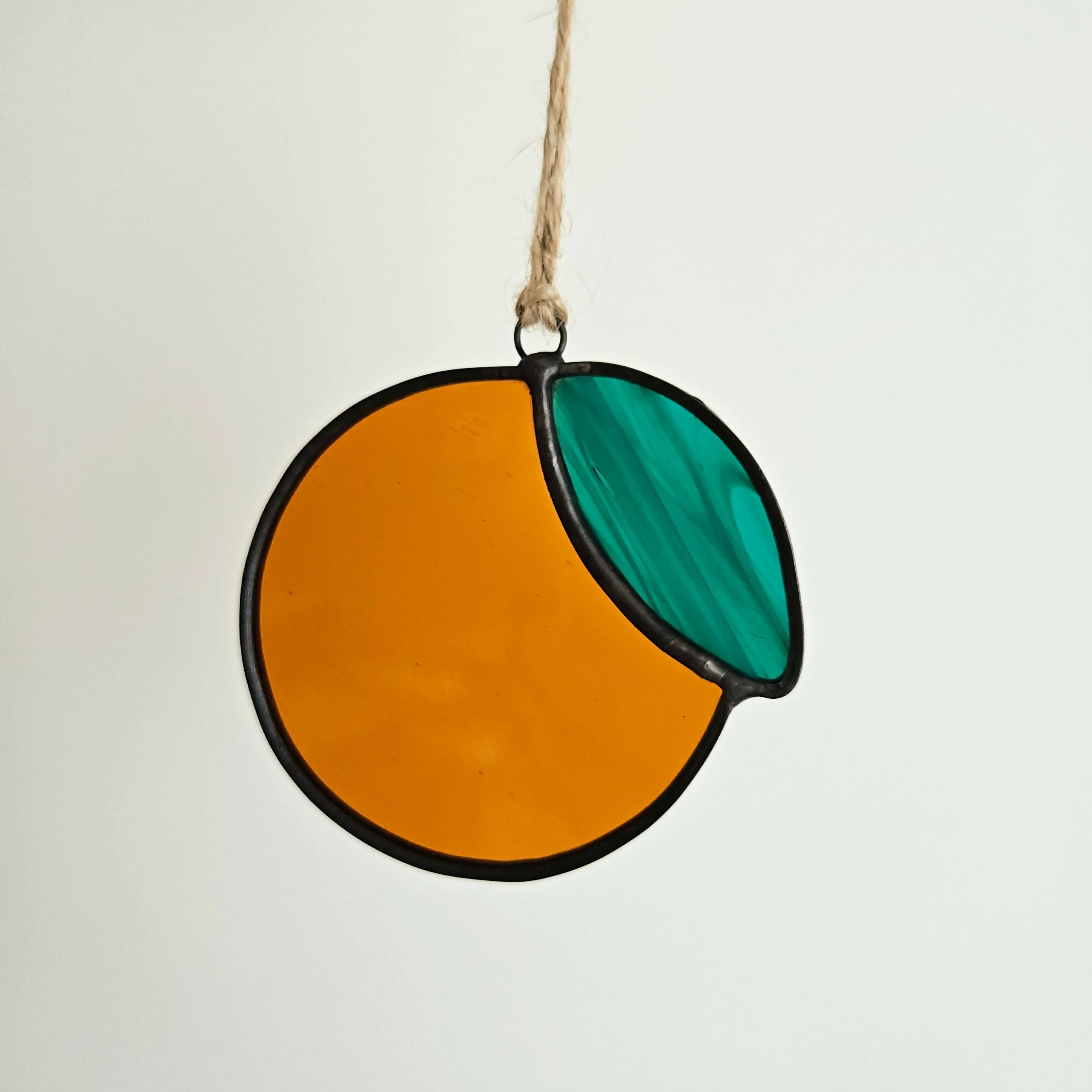 Orange Stained Glass Suncatcher - Image 4