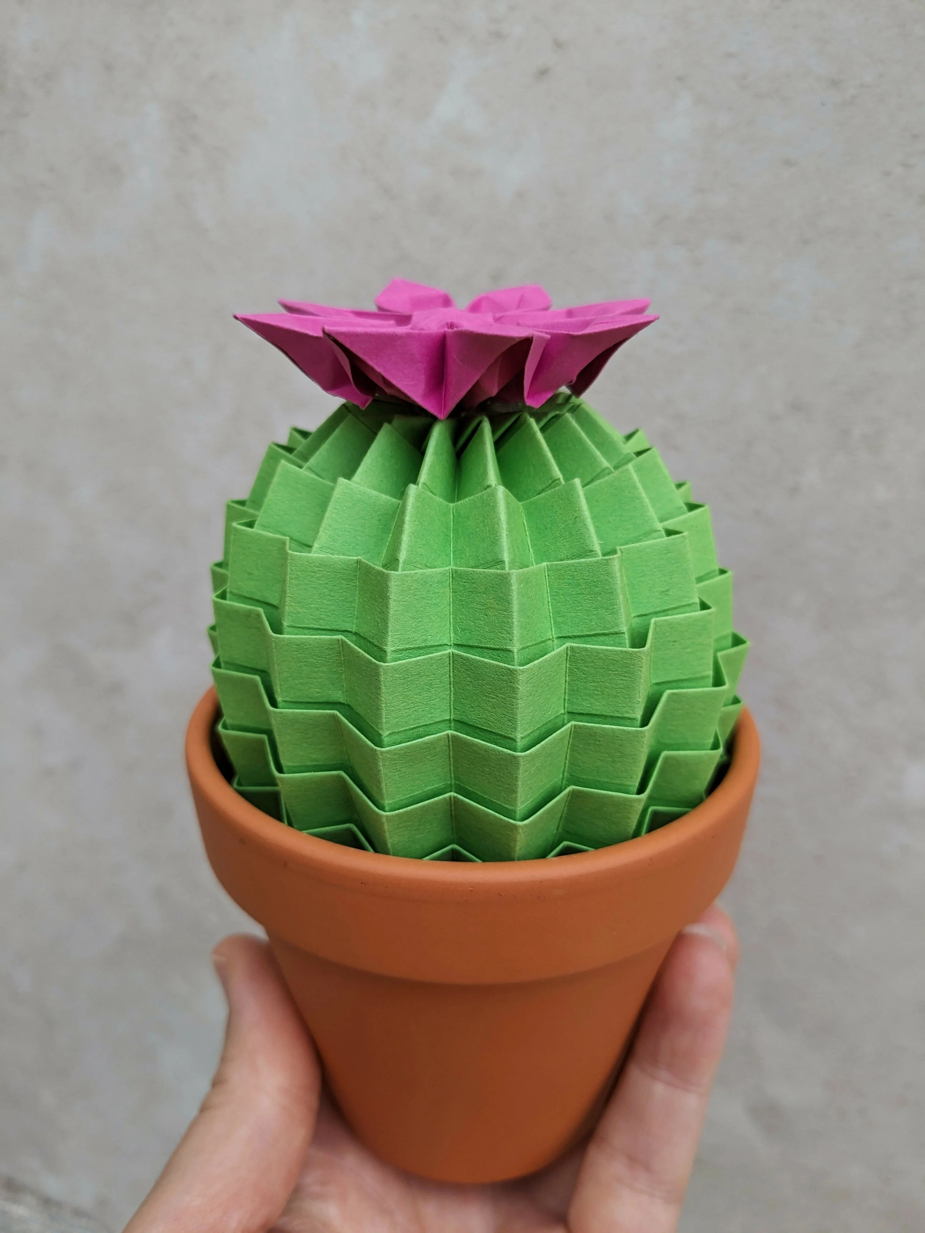 Origami Paper Cactus in Terracotta Pot - Image 7