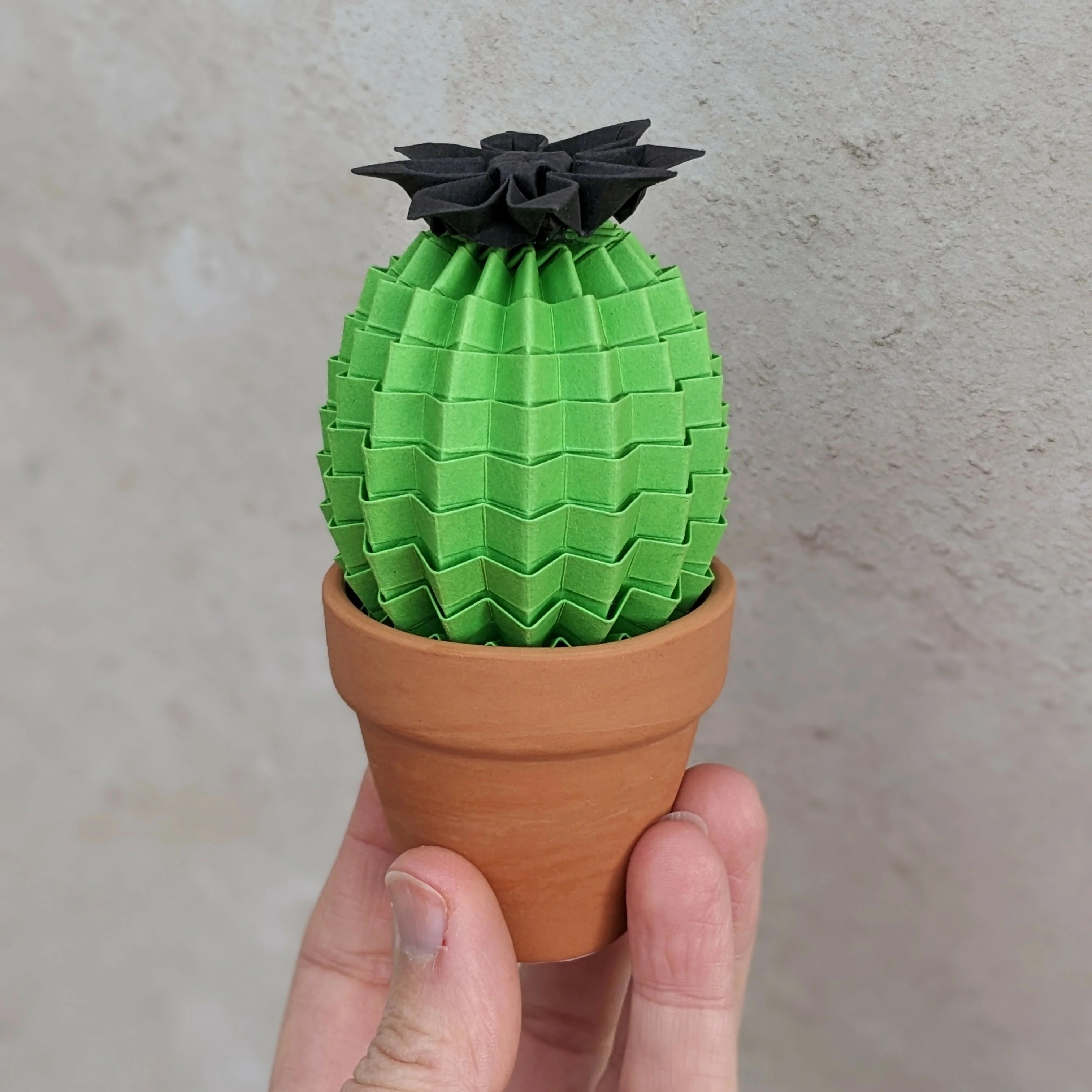 Origami Paper Cactus in Terracotta Pot - Image 9