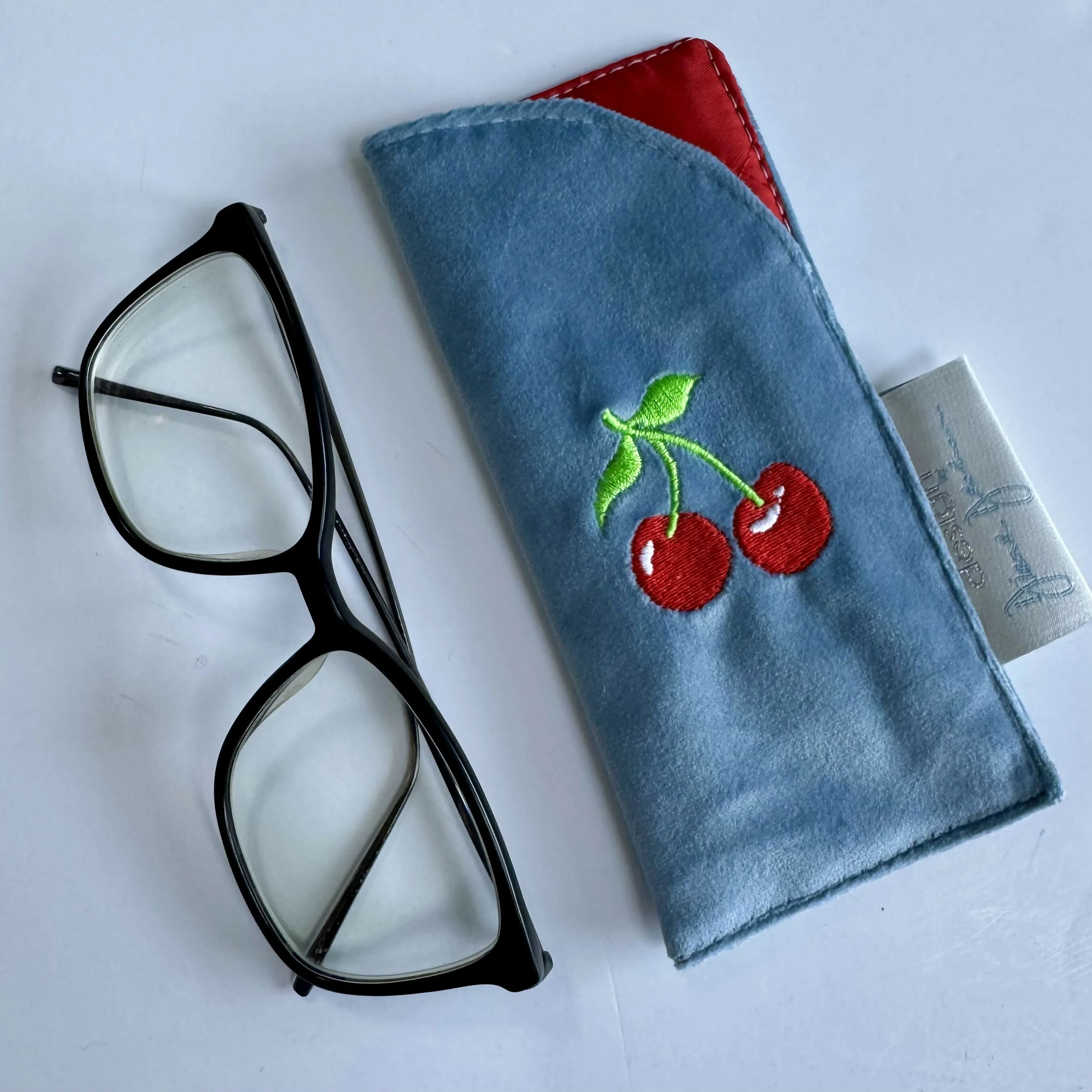 Original Design Embroidered Slip In Glasses Case - Image 12