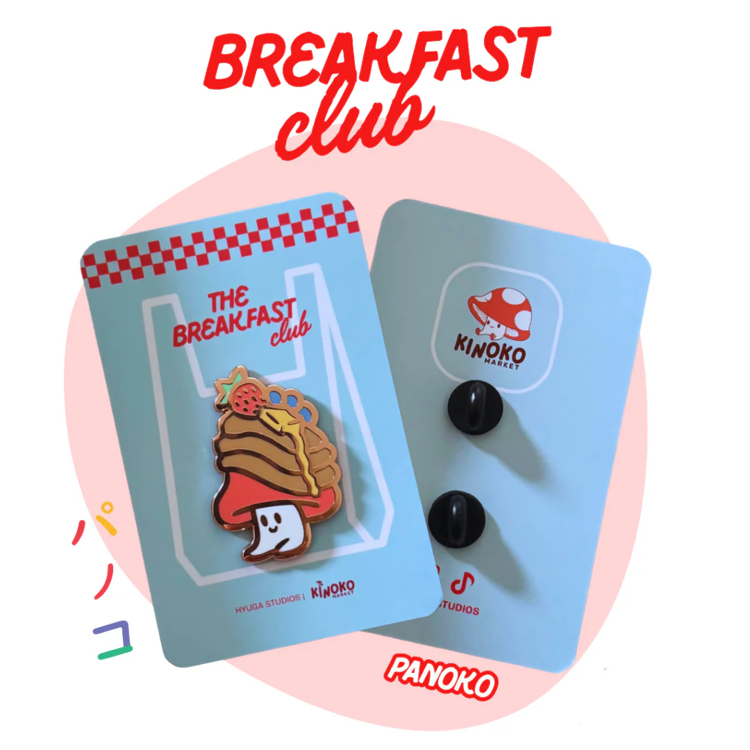 Pancake Mushroom Hard Enamel Pin