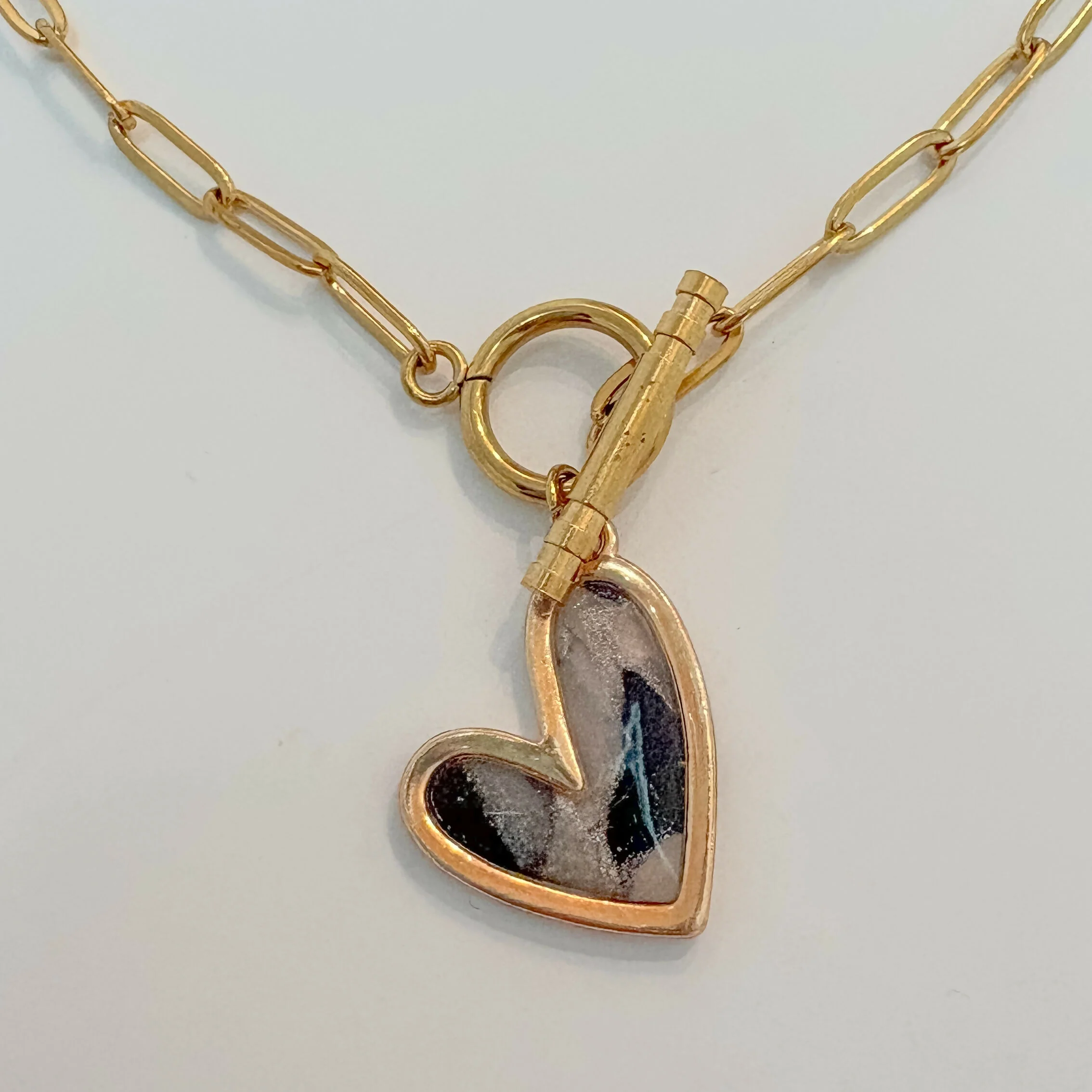 Paperclip Chain Heart Necklace - Image 3