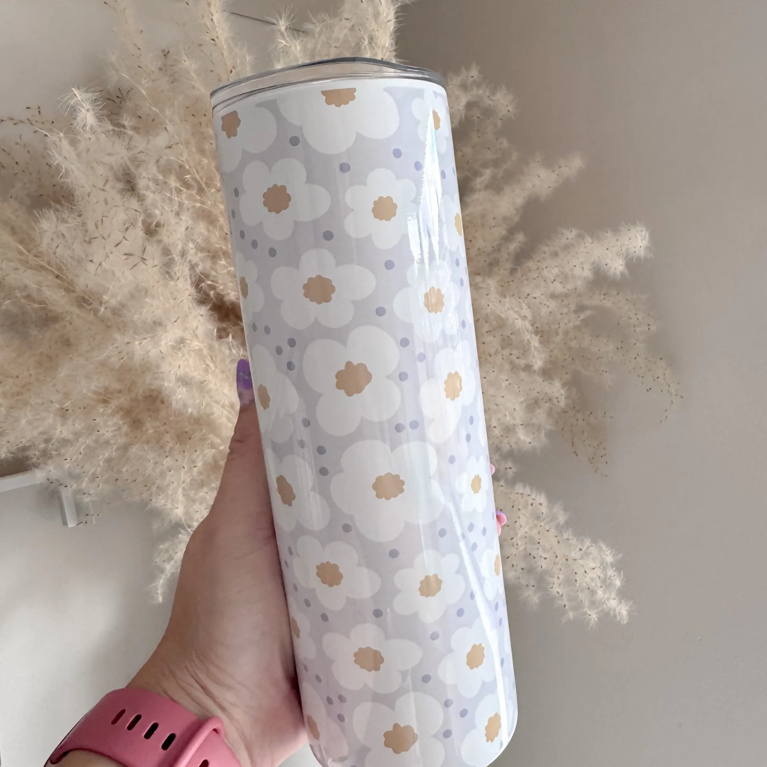 Pastel Blue Daisies 20oz Tumbler