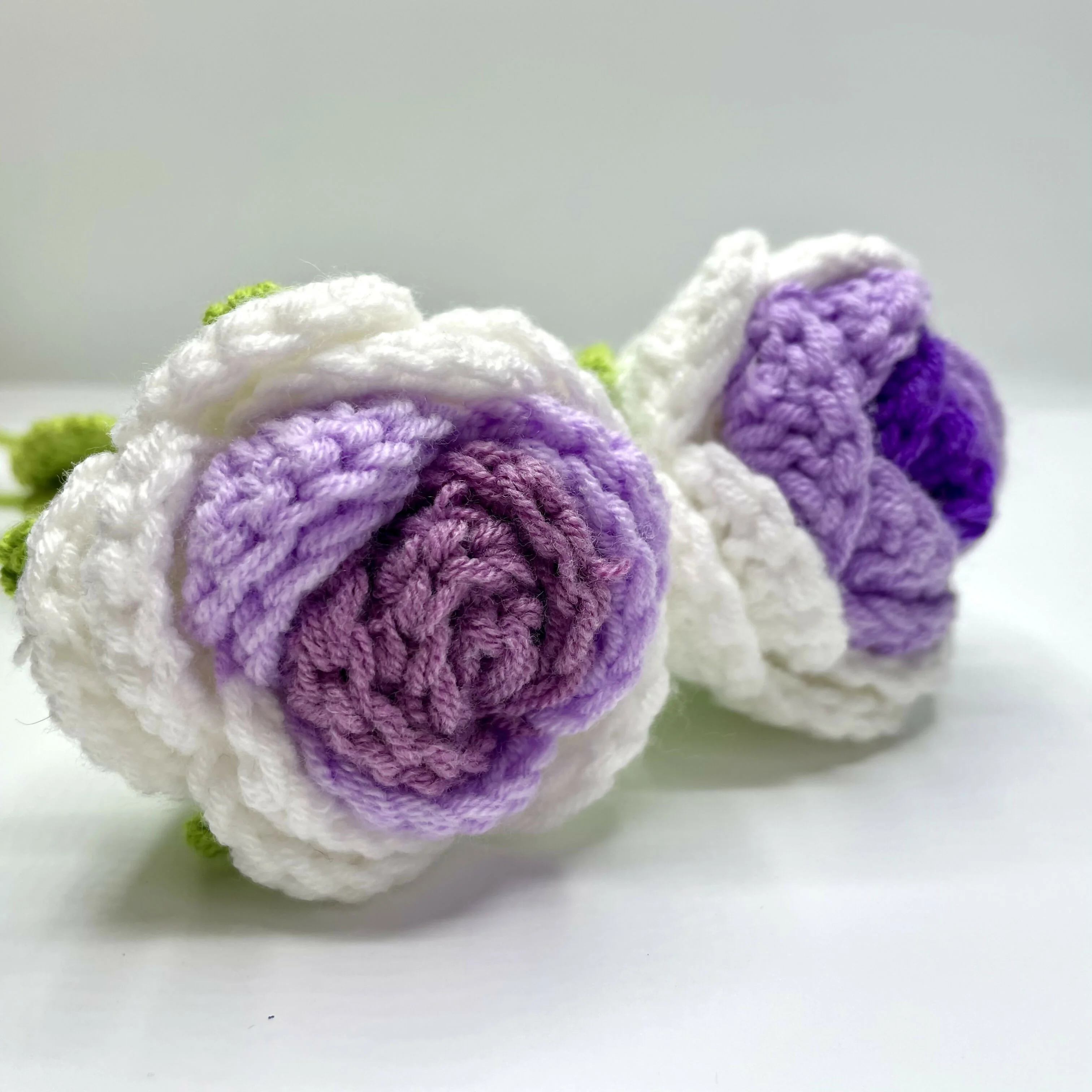 Pastel Crochet Rose Bud Stems - Image 5