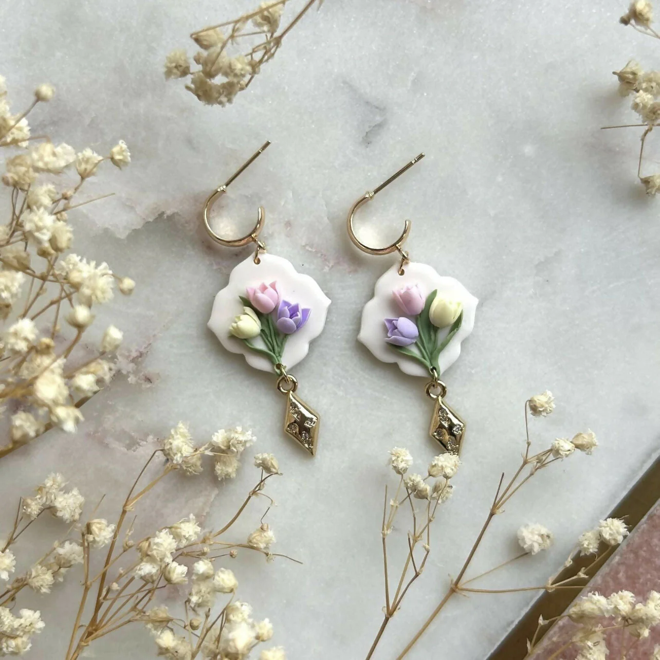 Pastel Tulip Earrings - Image 3