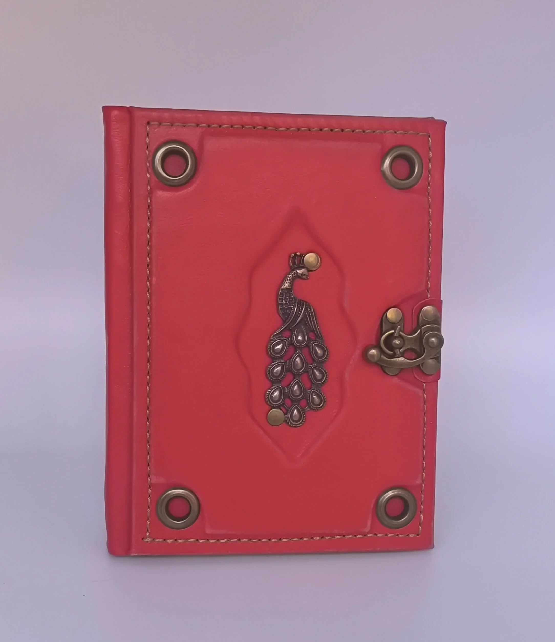 Peacock Medium Notebook with Plain Paper