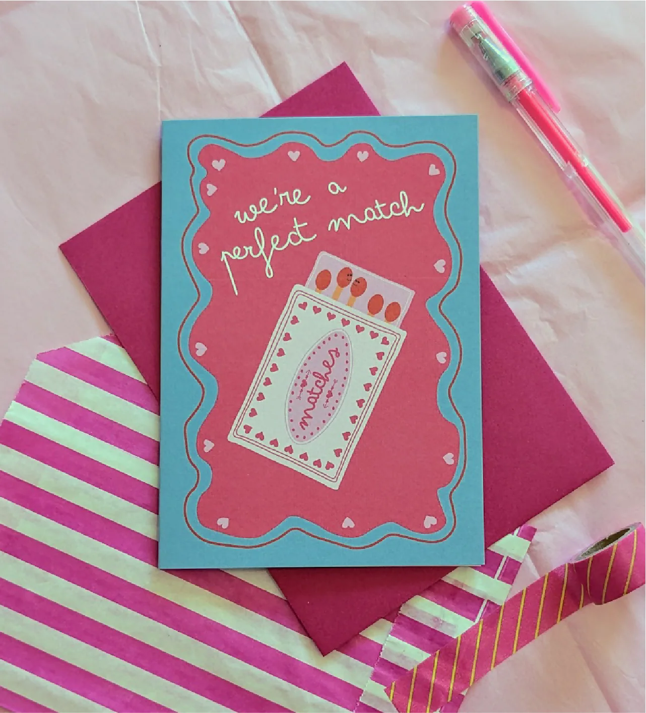 Perfect Match Valentines Day Card