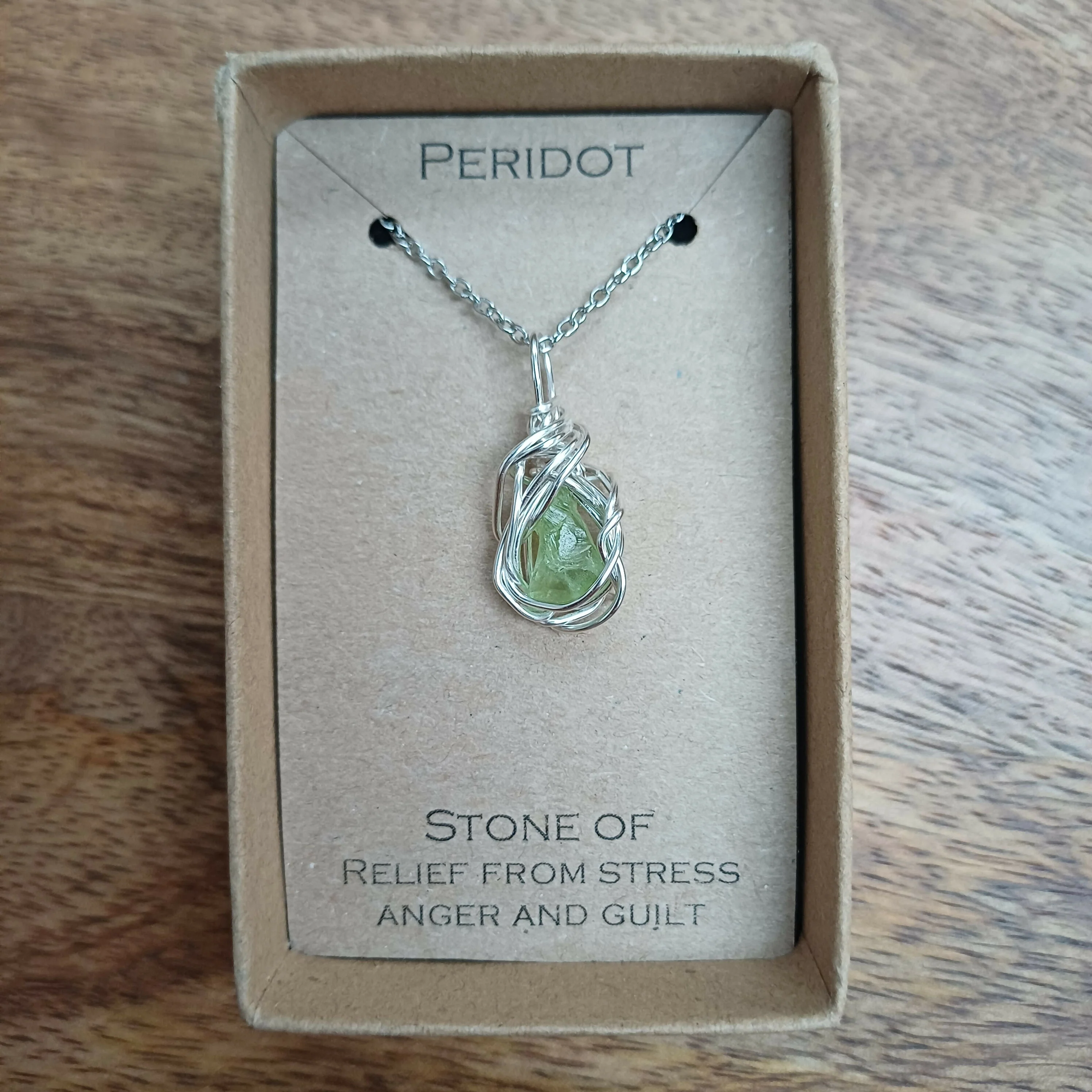 Peridot Wire Wrapped Pendant