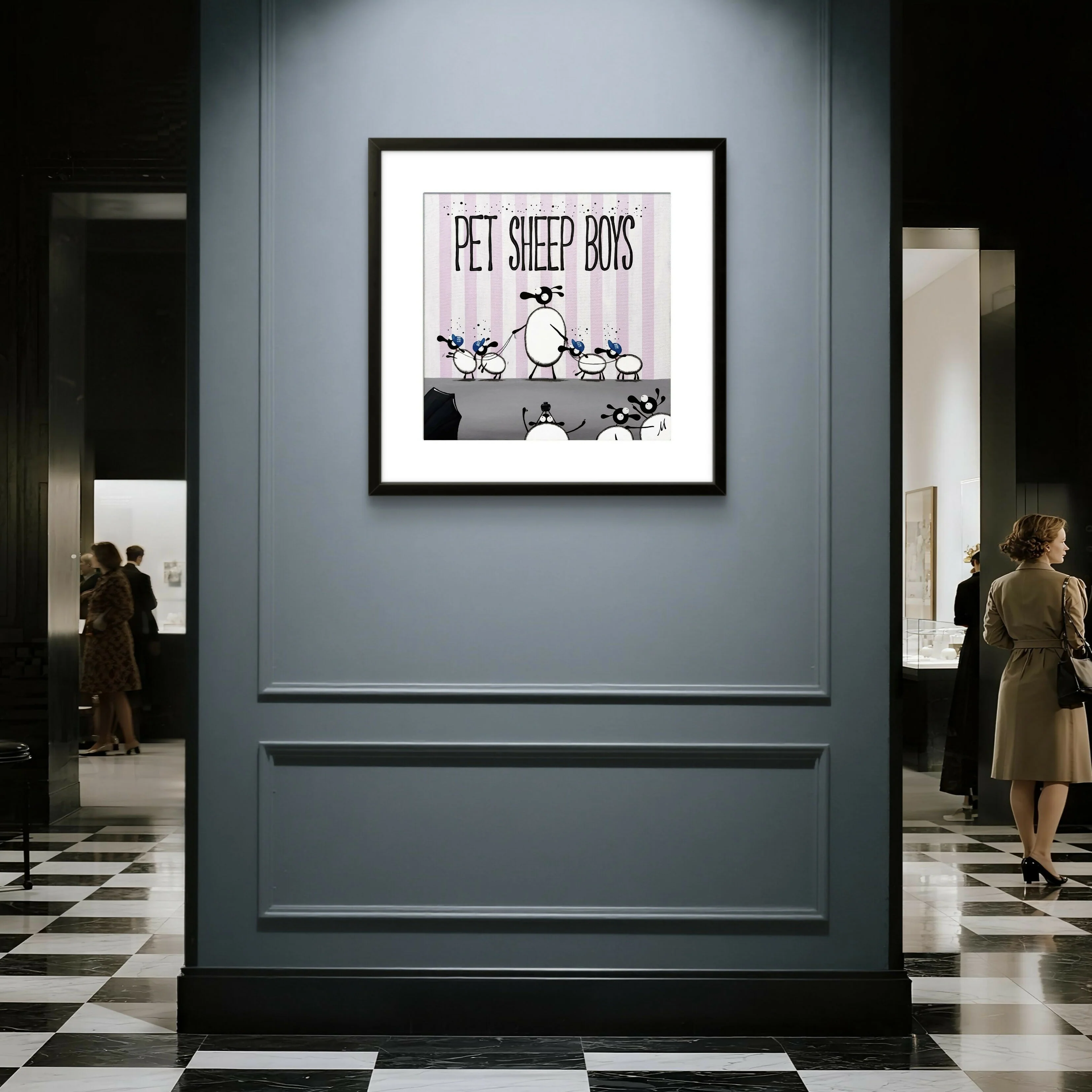 Pet Sheep Boys - 20” Framed Limited Edition Print - Image 4