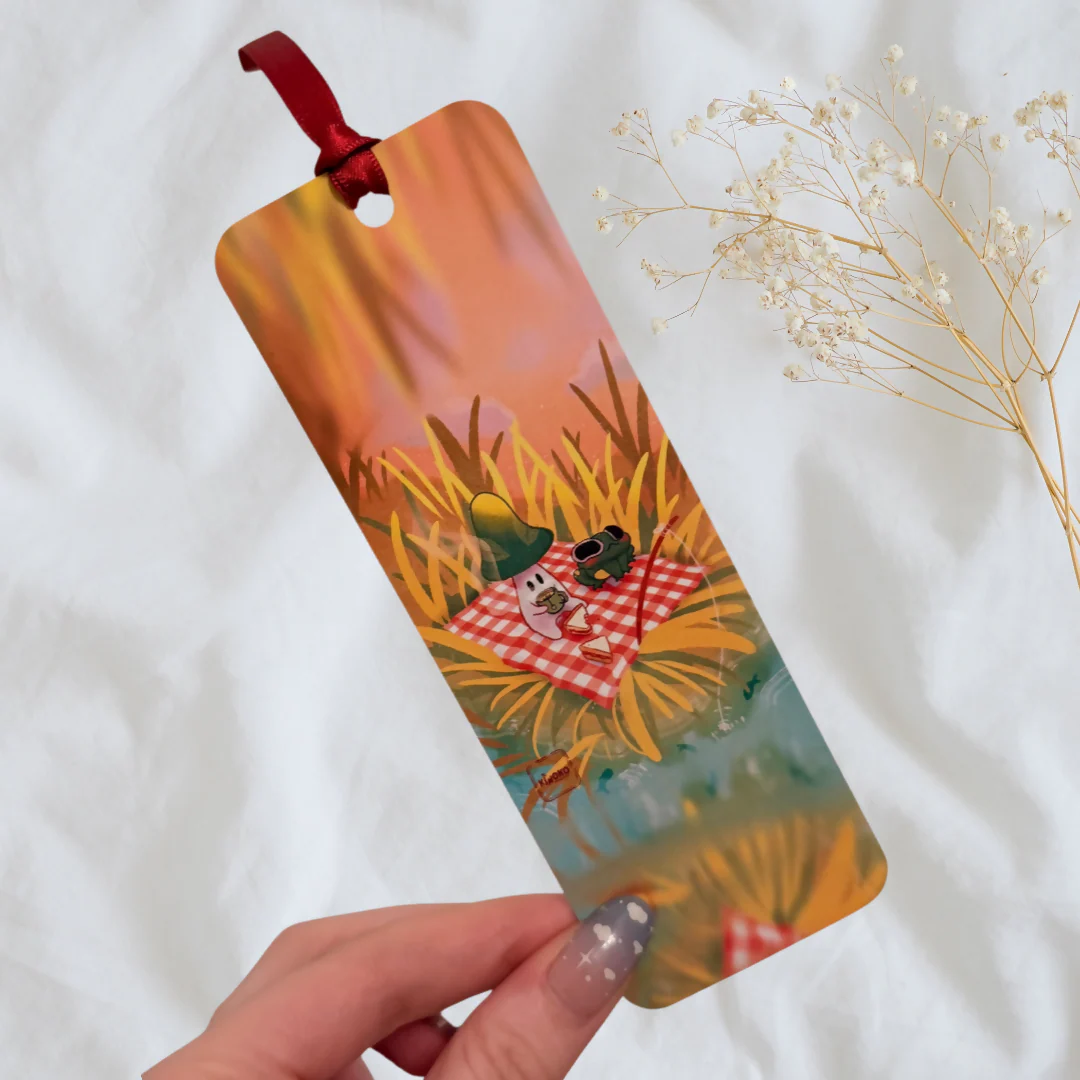 Picnic Mushroom Frog Bookmark