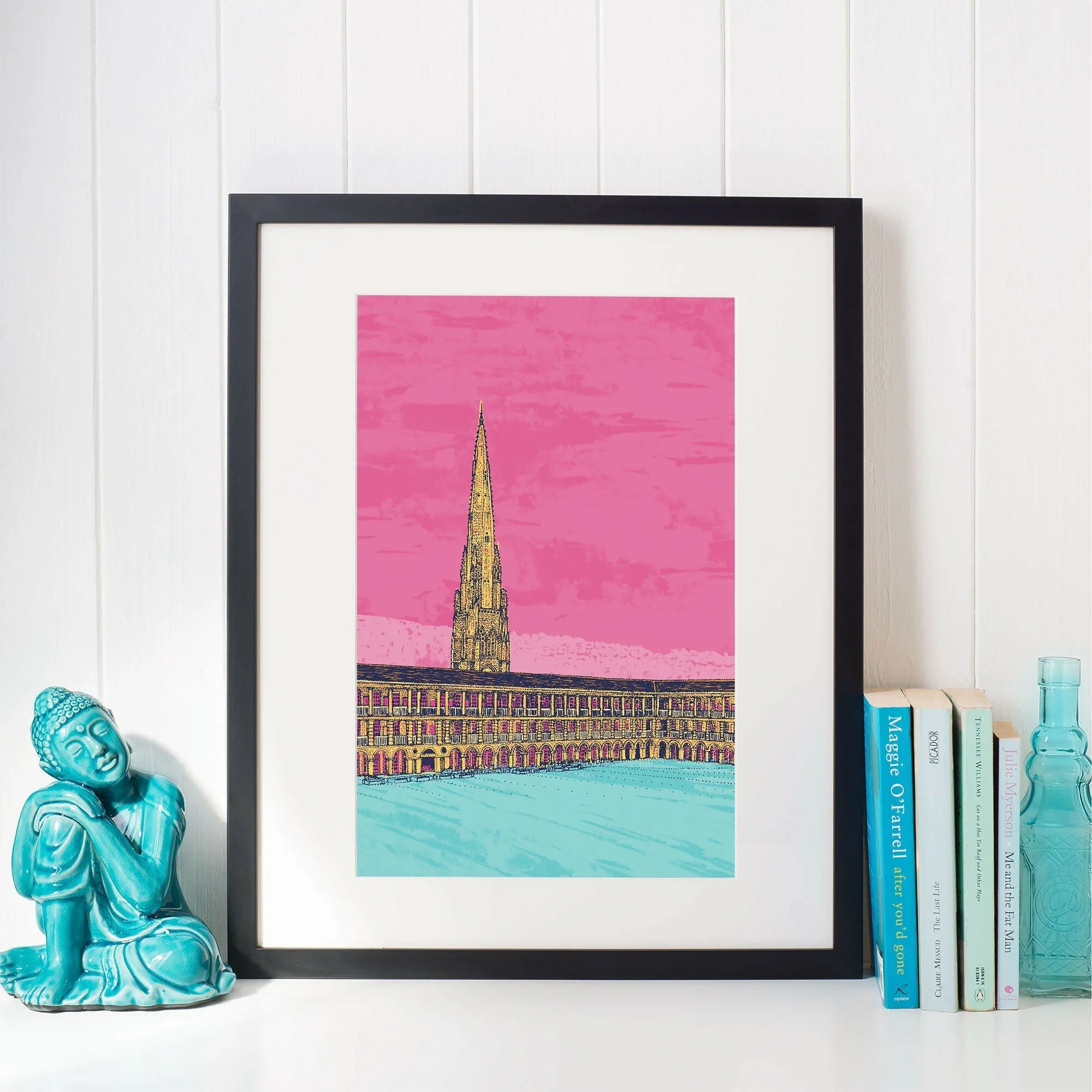 Piece Hall Halifax Art Print – Yorkshire Landmark Illustration - Image 2
