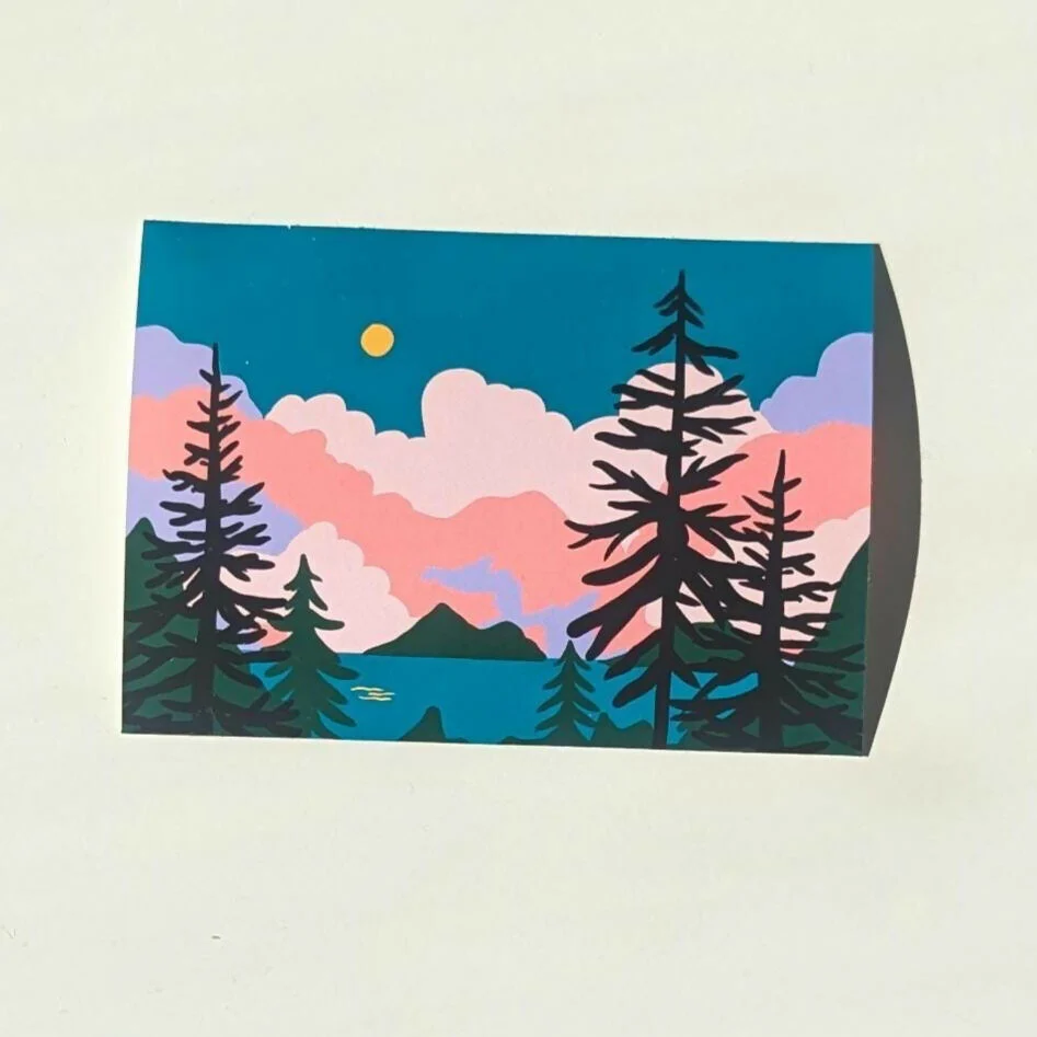 Pink Clouds Vinyl Sticker - Image 4
