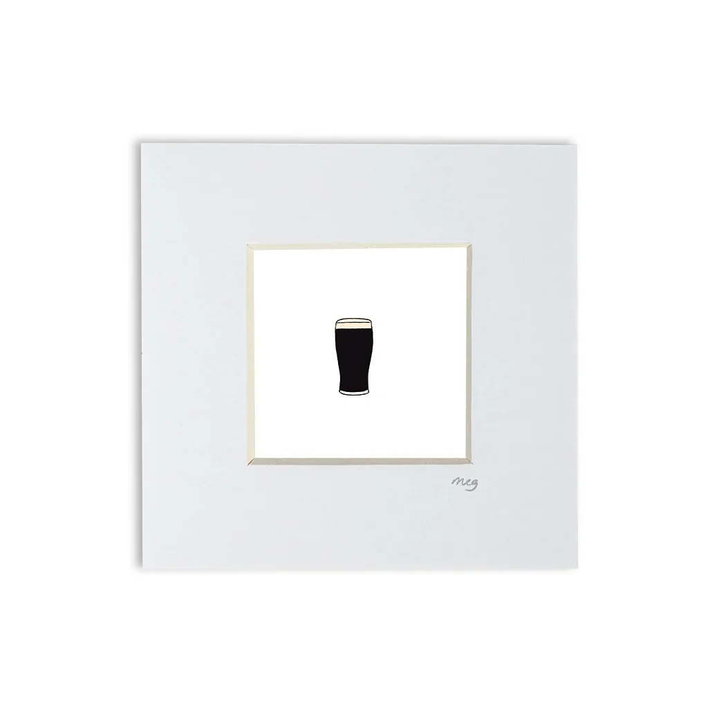 Pint 4x4" Mounted Mini Print