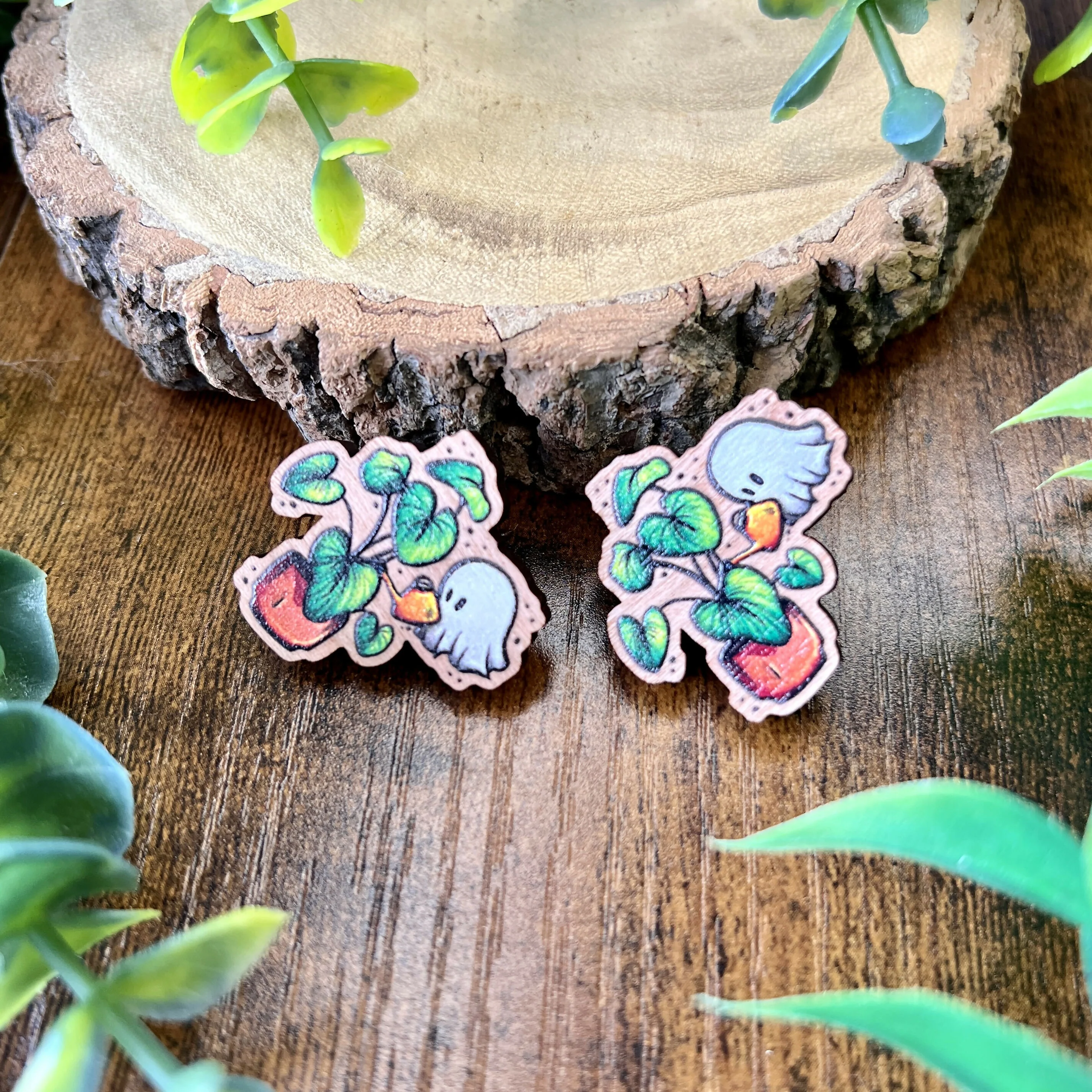Plant Ghost Wooden Pin - Image 3