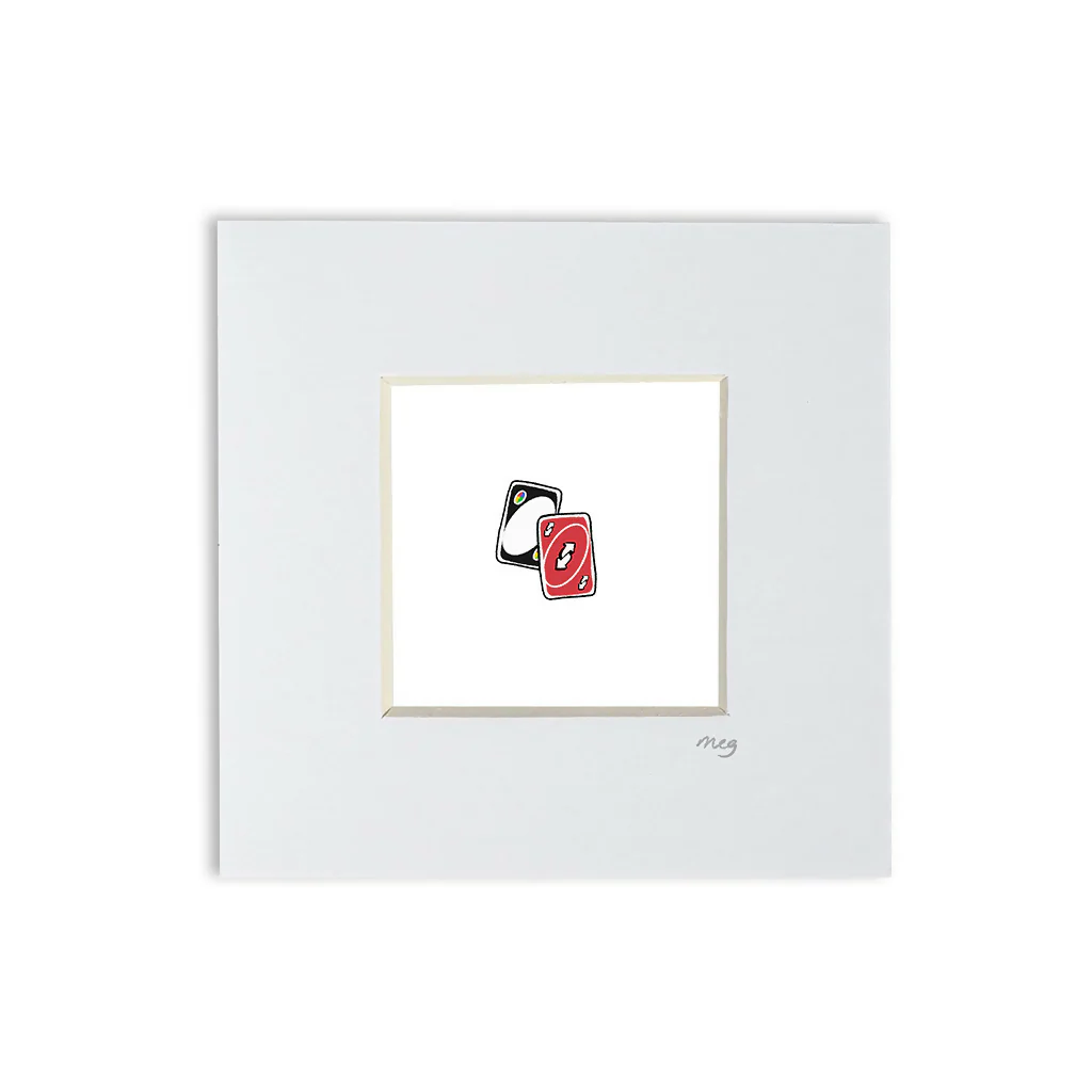 Playing Cards 4x4" Mounted Mini Print