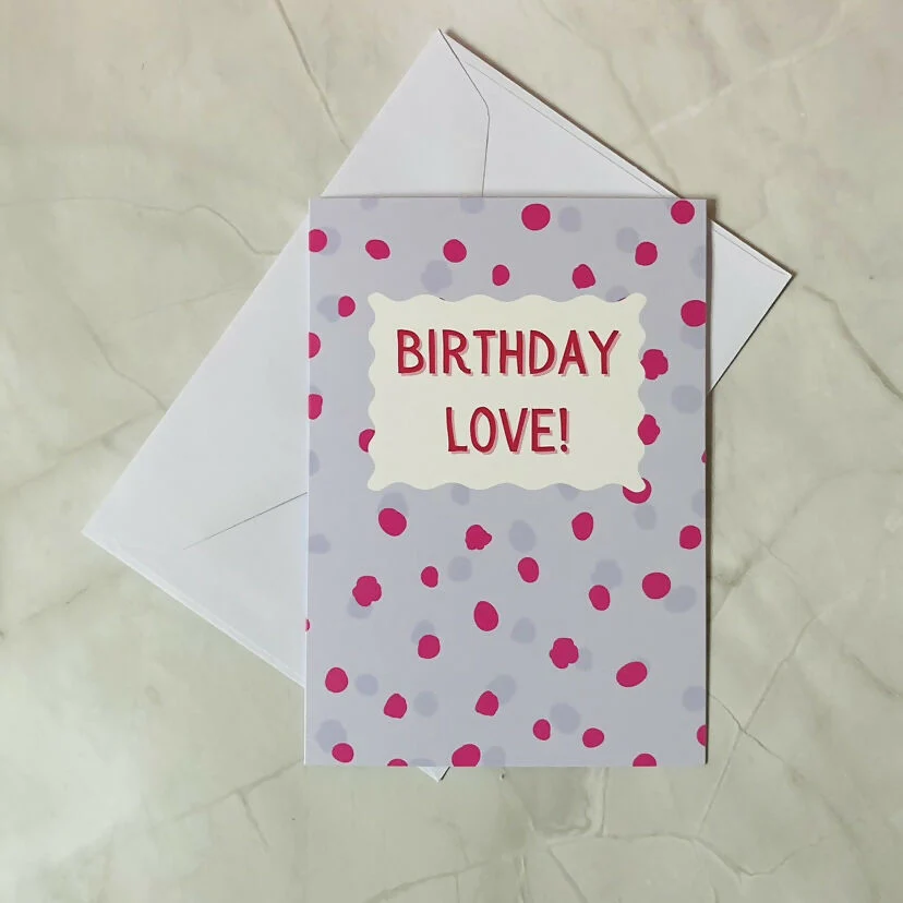 Polka Dot Birthday Love Card - Image 2