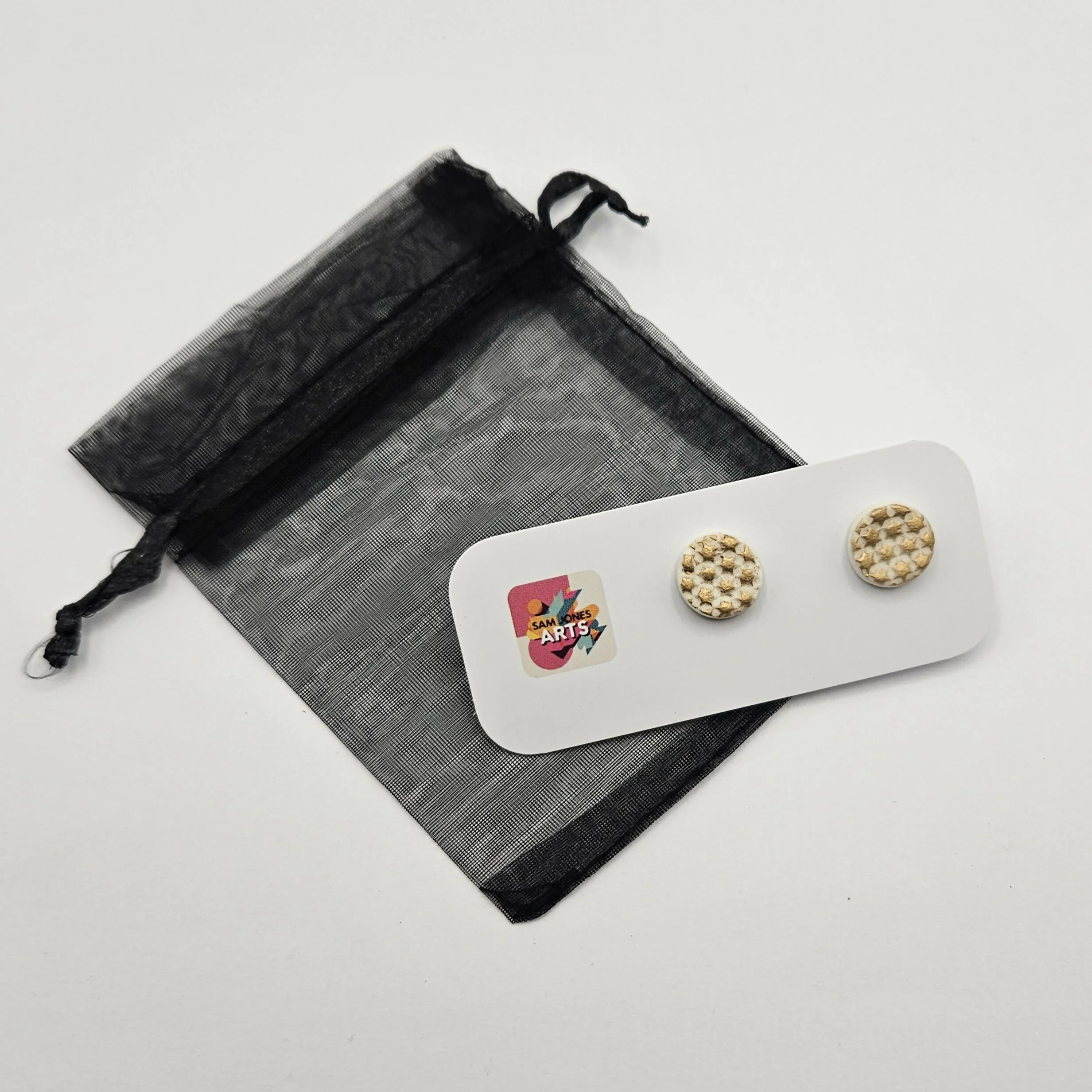 PORCELAIN CIRCLE STUD EARRINGS