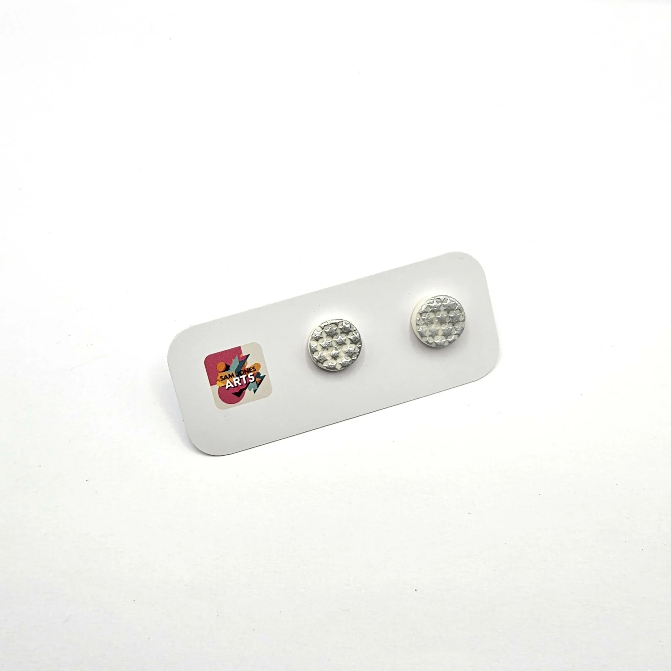 PORCELAIN CIRCLE STUD EARRINGS - Image 2