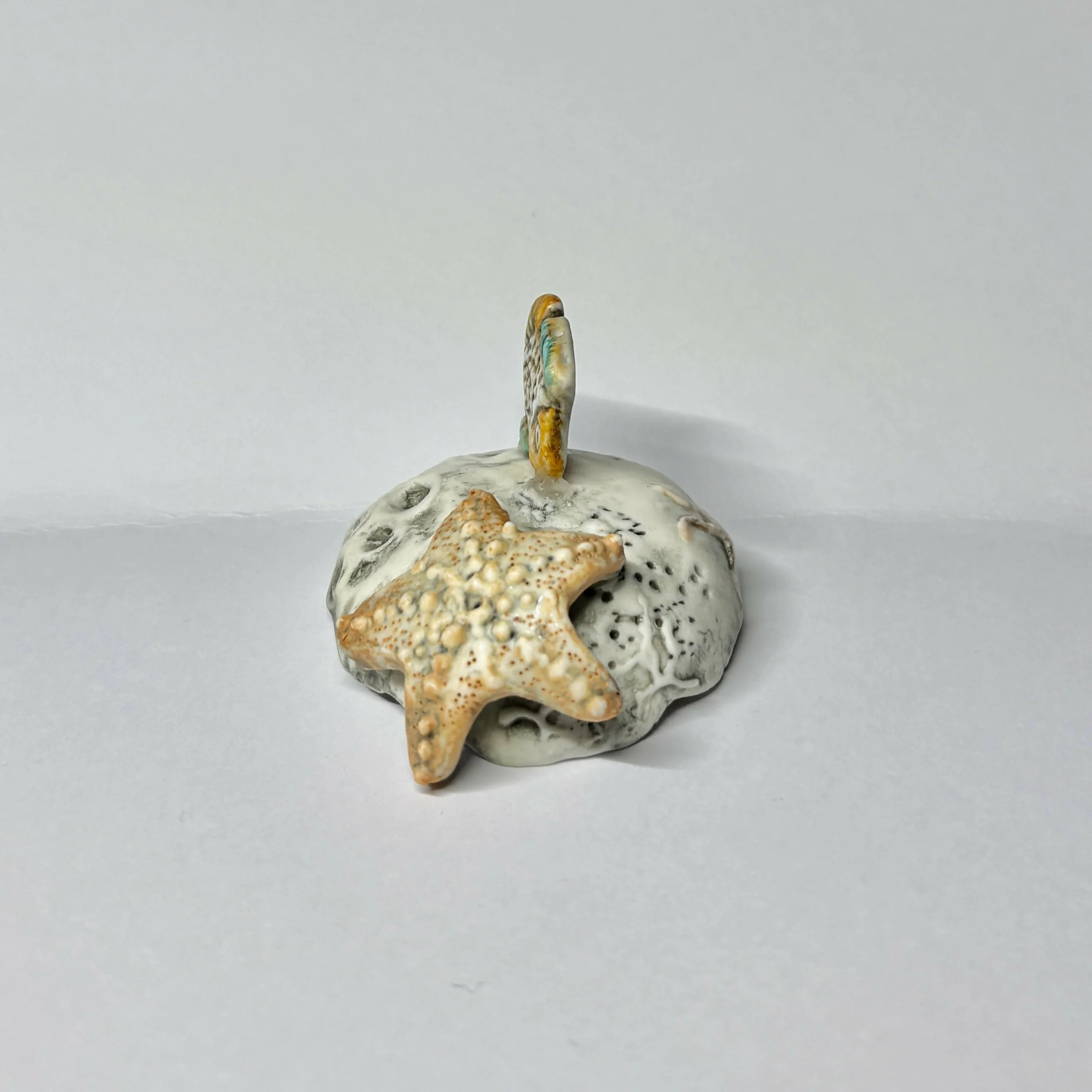 Porcelain Fish and Starfish Sculpture - Image 2