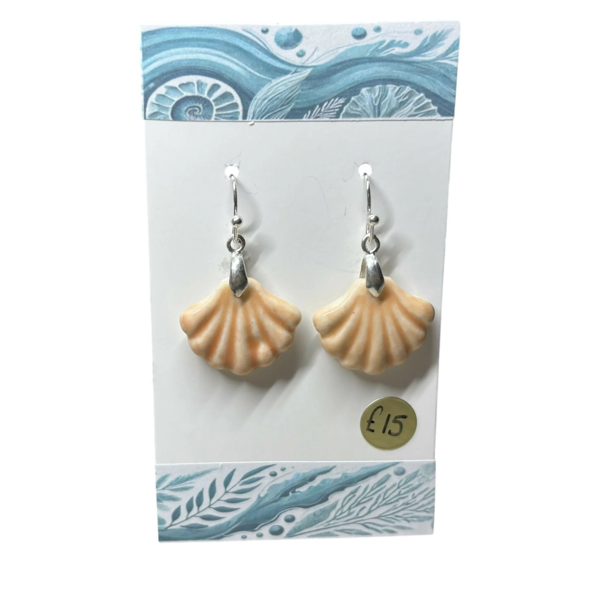 Porcelain Sea Shell Earrings
