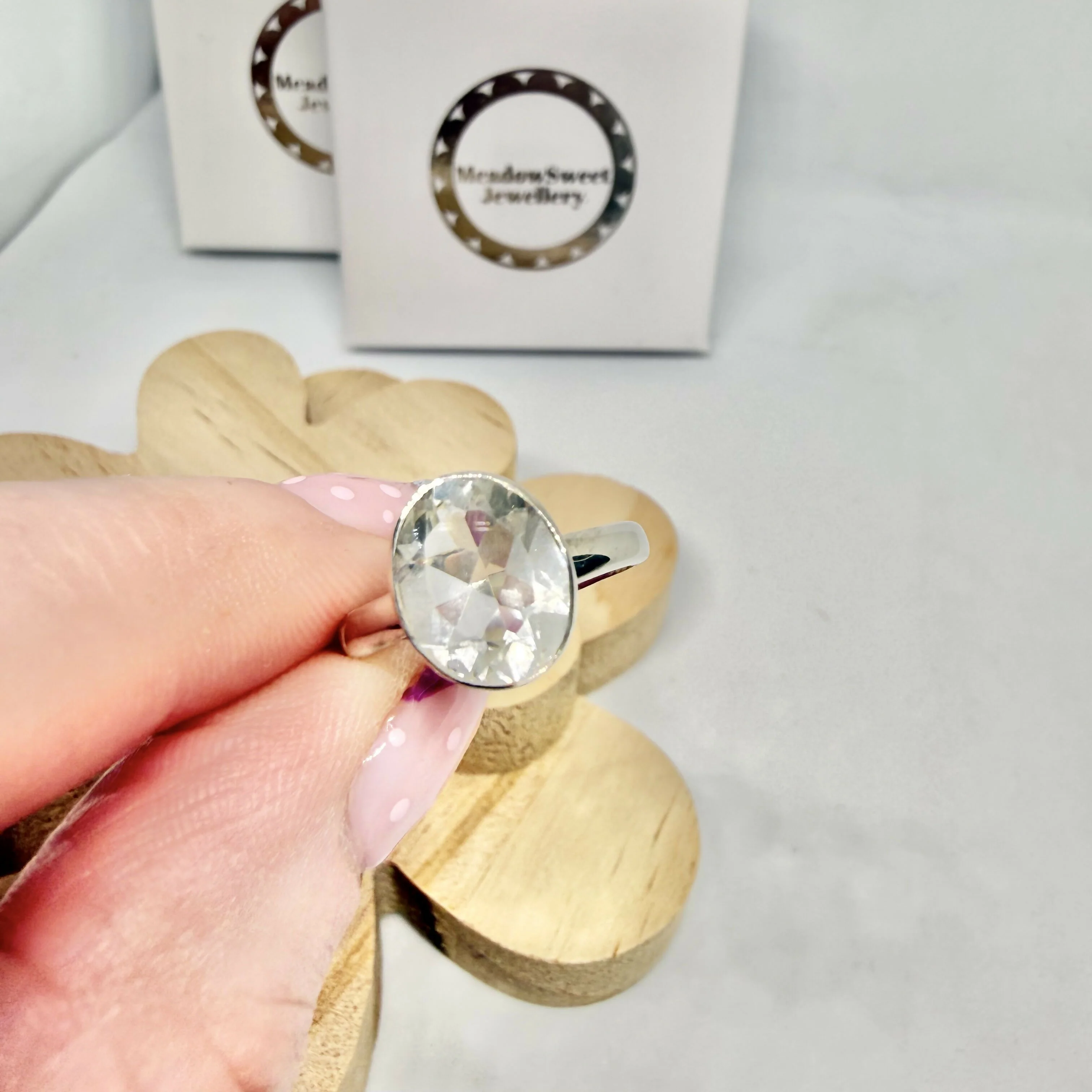 PRASIOLITE RING SIZE O 1/2 - Image 2