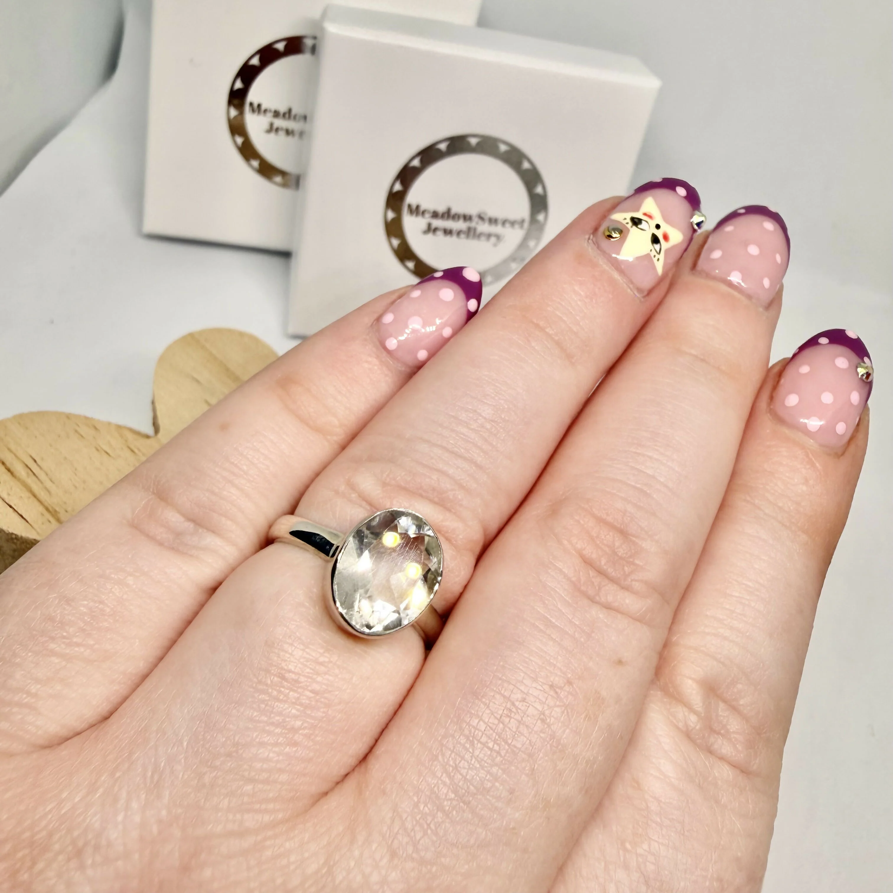 PRASIOLITE RING SIZE O 1/2 - Image 3