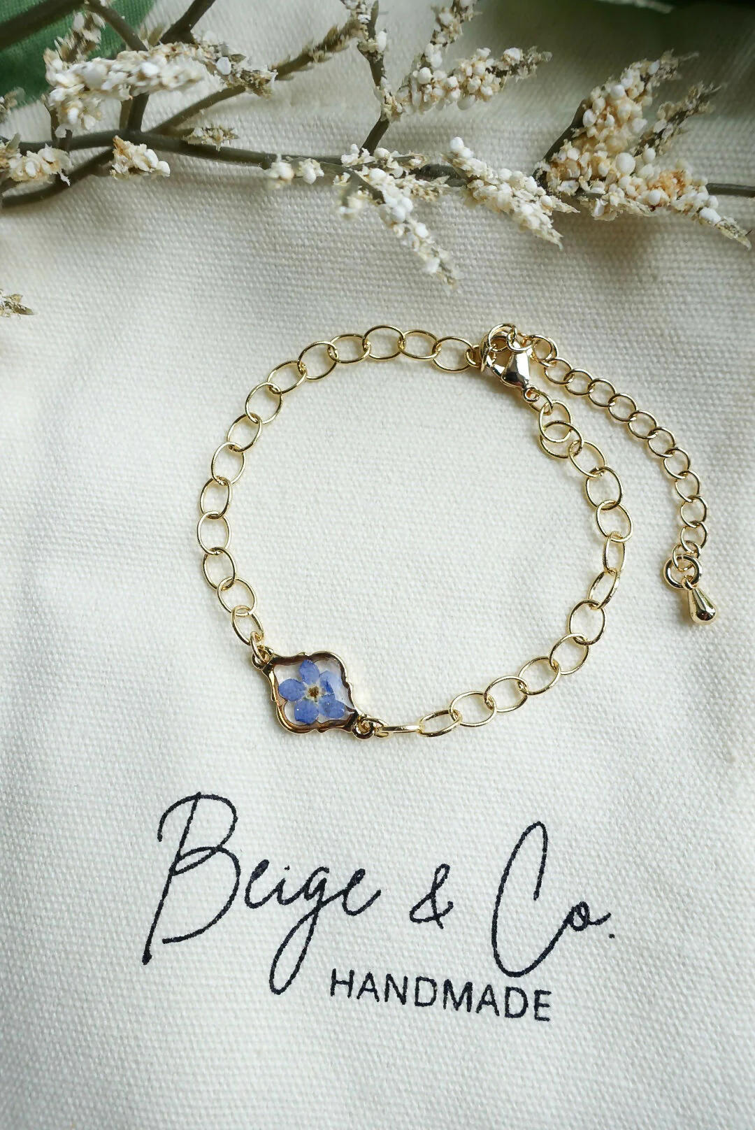 Pressed Flowers Bracelet - Forget Me Not - Image 2