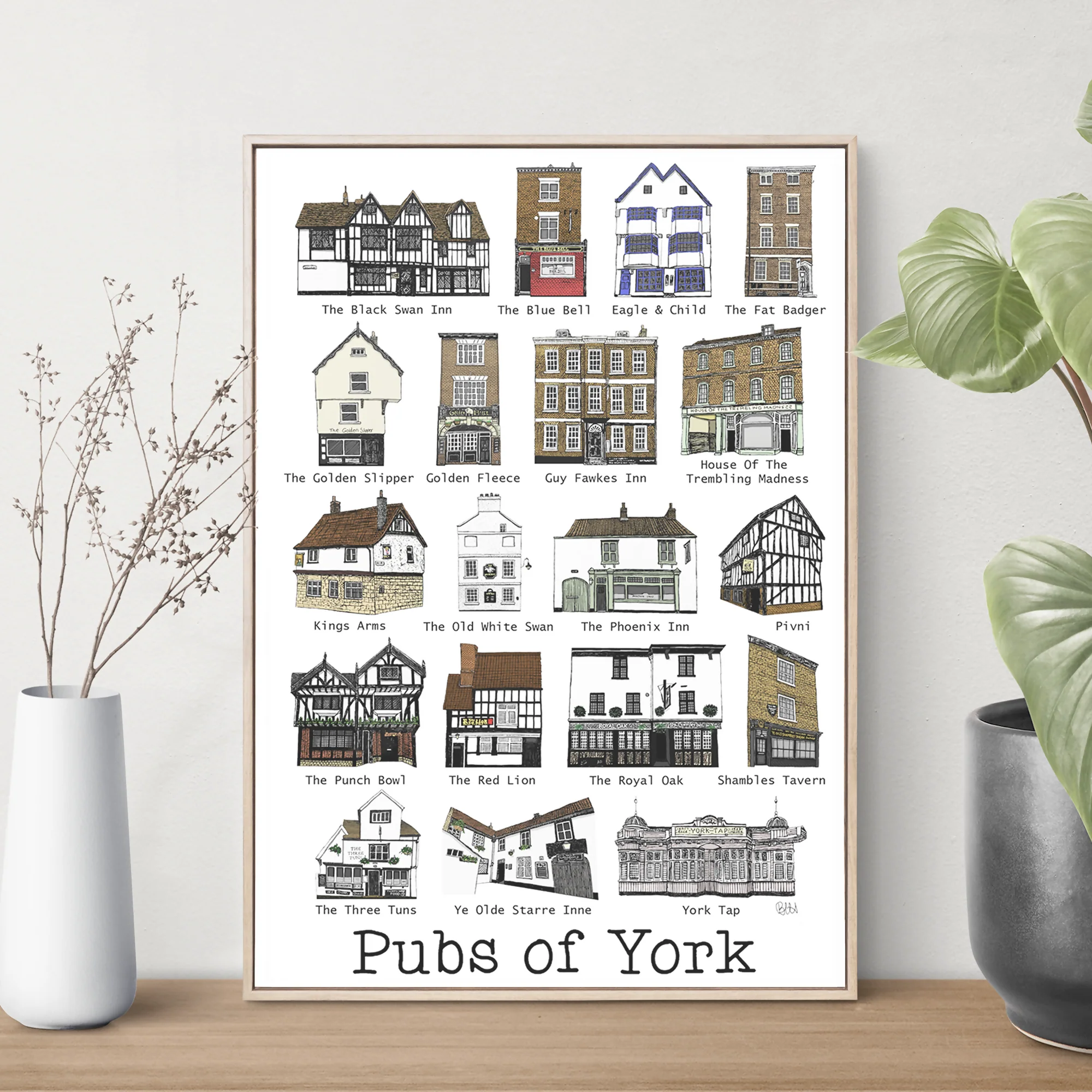 Pubs of York Print