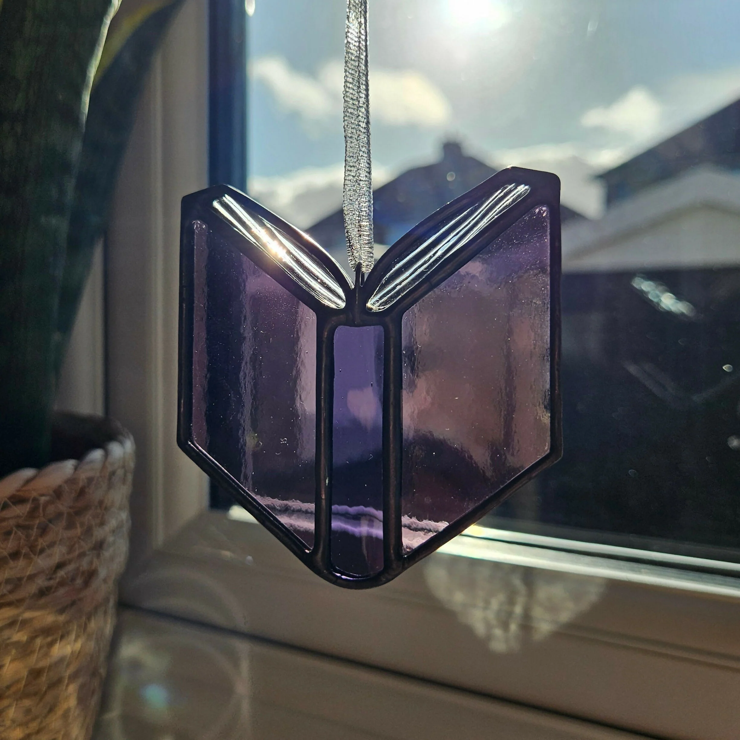 Purple Book Stained Glass Suncatcher - Image 2