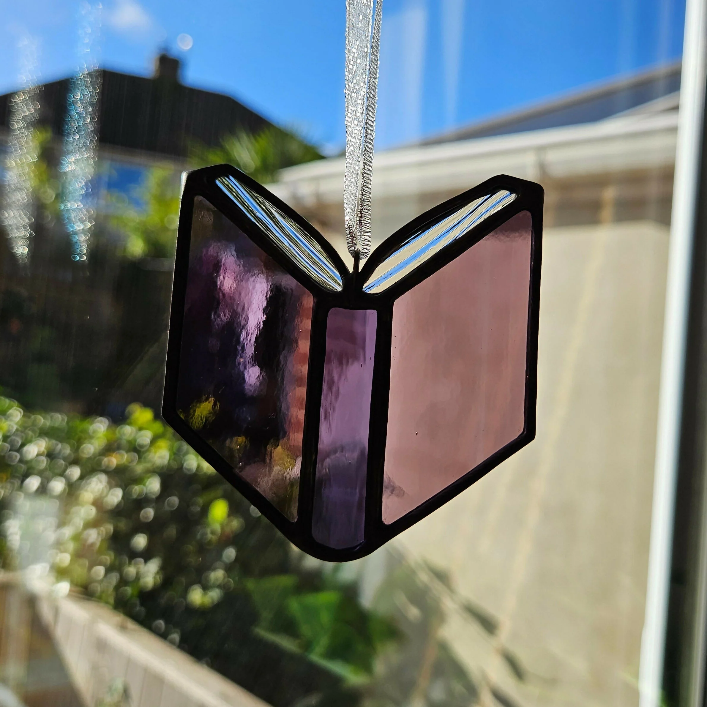 Purple Book Stained Glass Suncatcher - Image 4