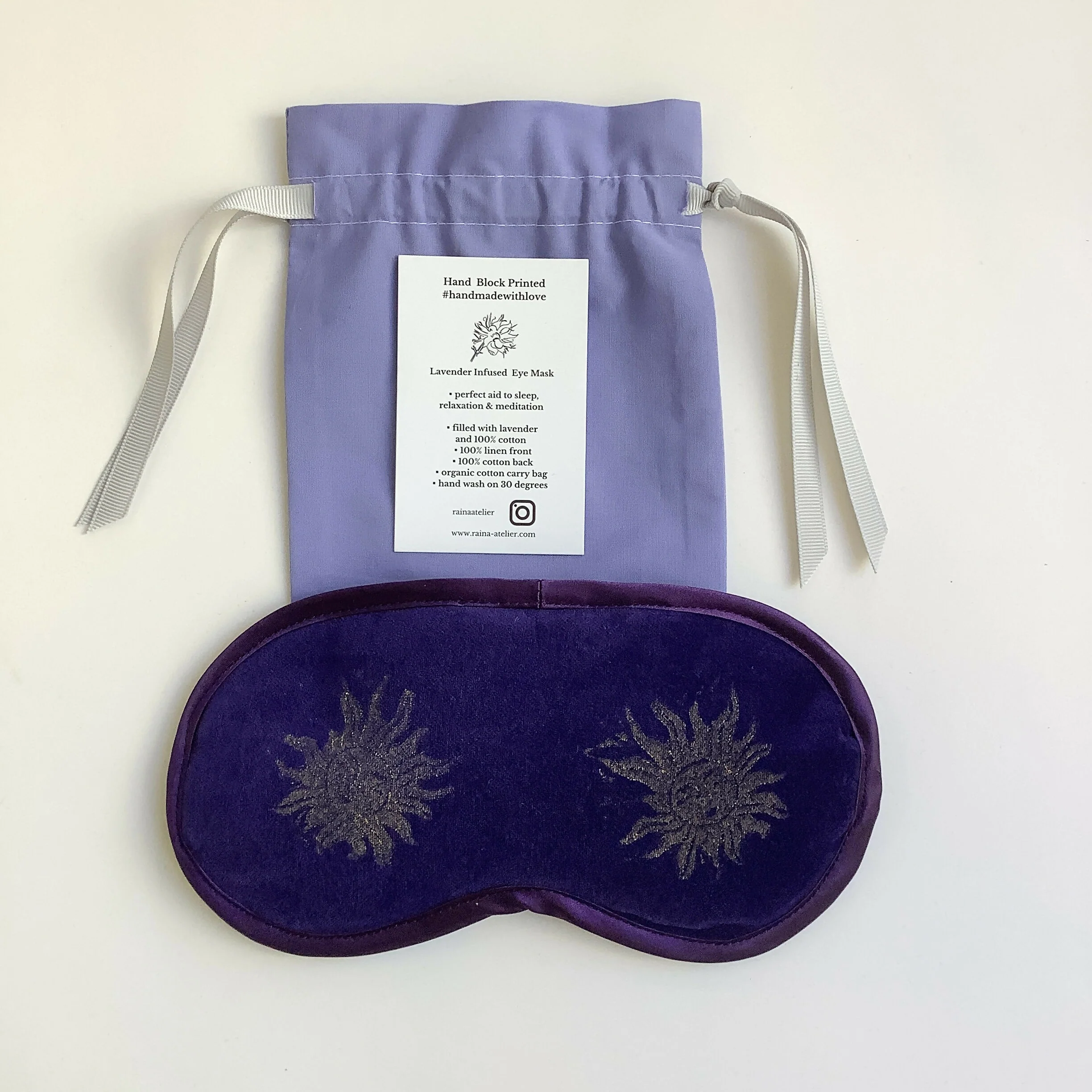 Purple Sun Velvet Lavender Eye Mask - Image 4