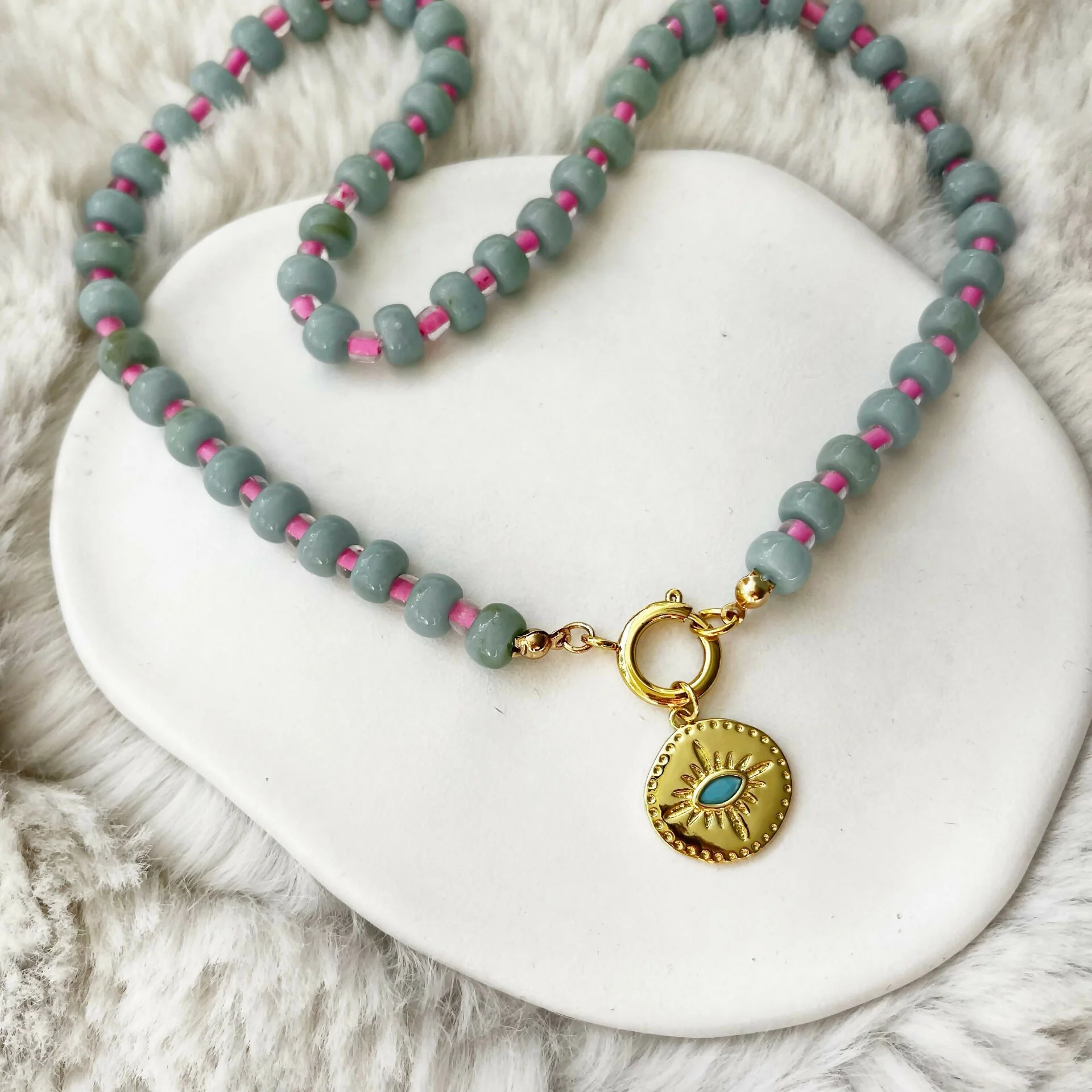 Pendant Beaded Necklace - Image 2