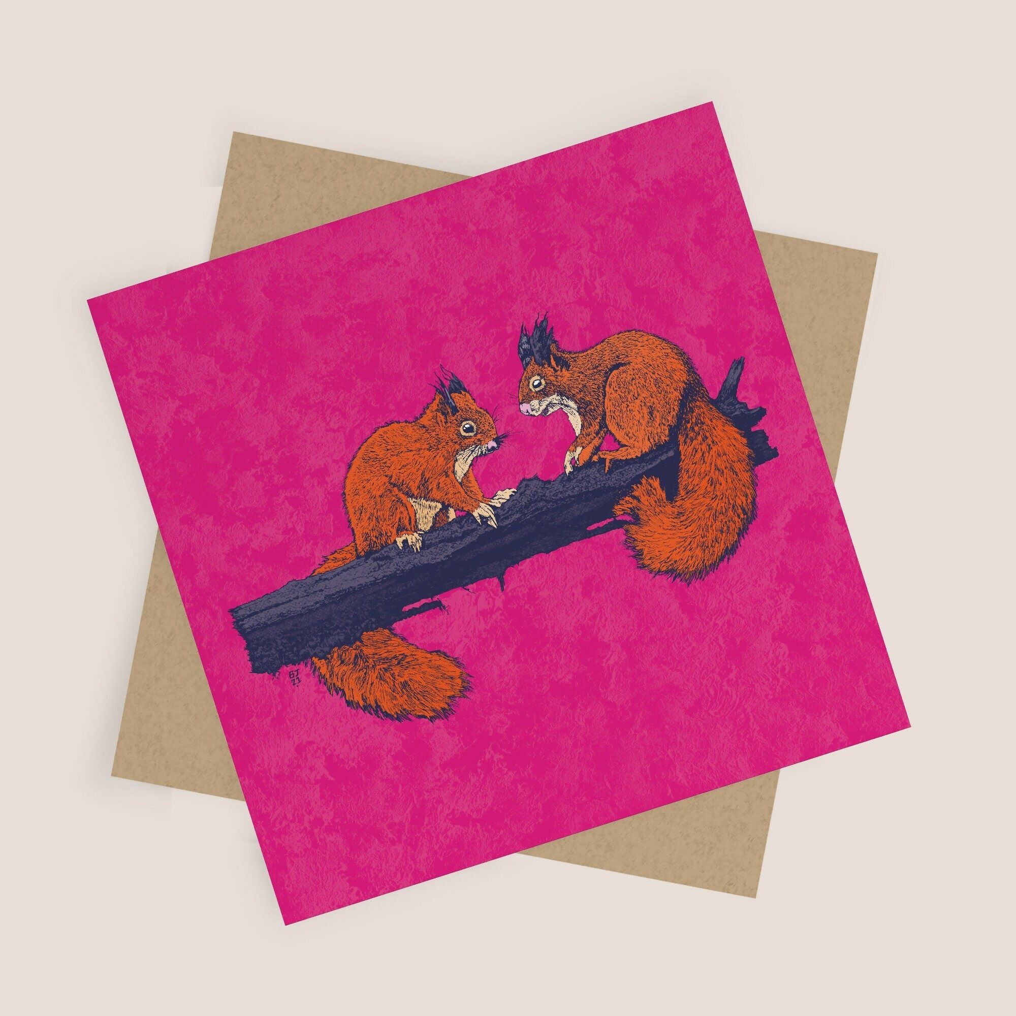 Red Squirrels Greetings Card - Image 2
